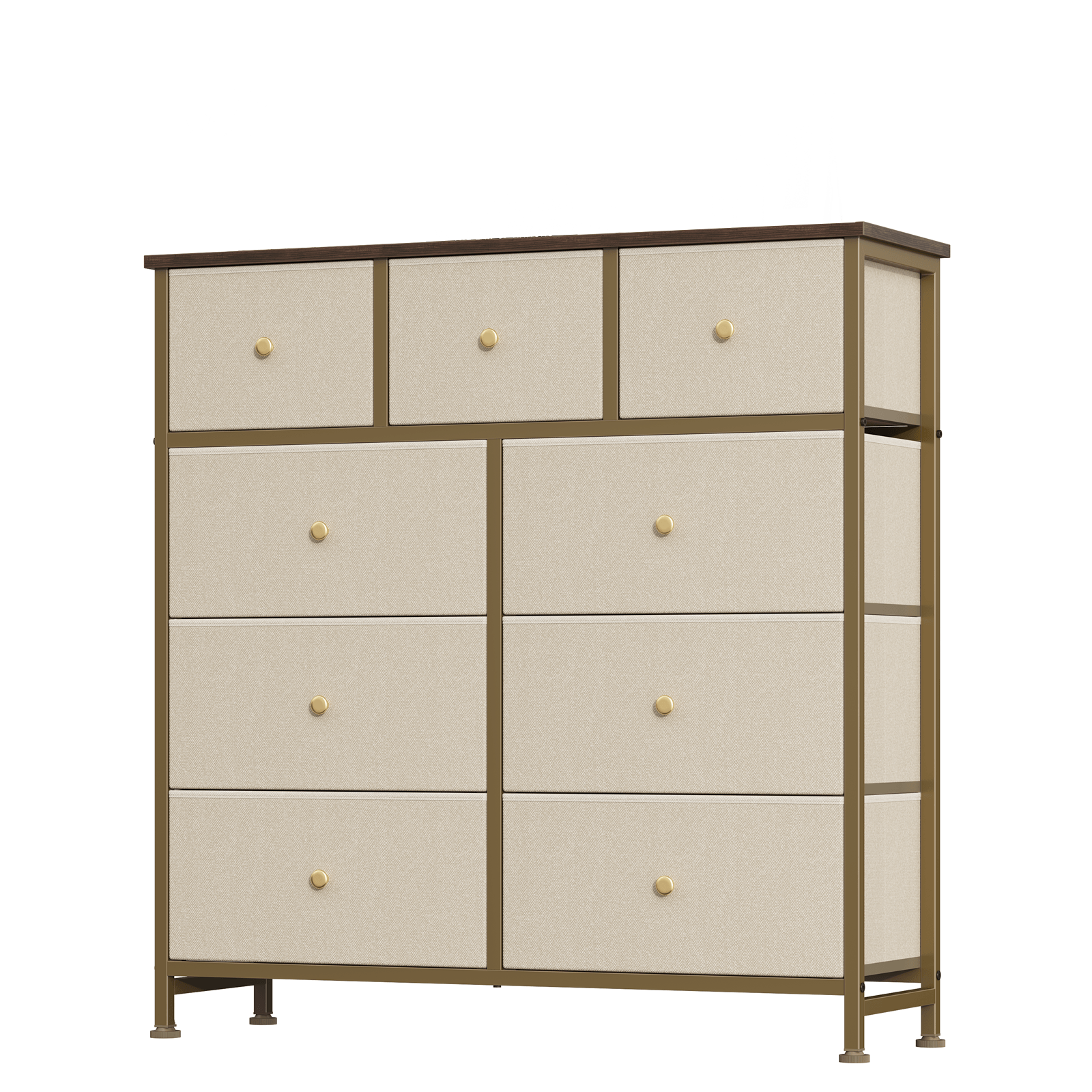 Warebay Fabric Storage Dresser with 9 Drawers, Space-Saving Organizer for Bedroom & Home