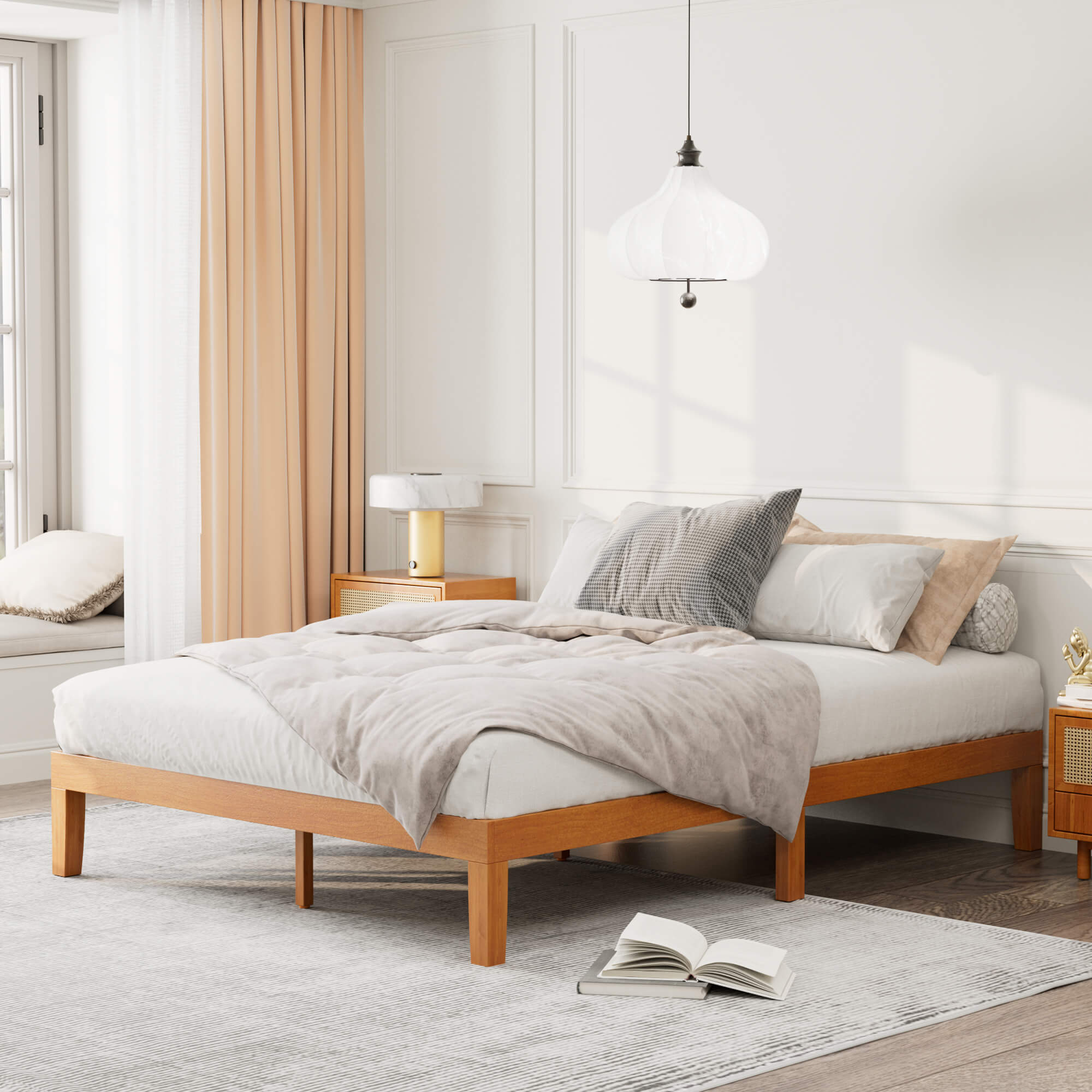 Minimalist Solid Wood Bed Frame