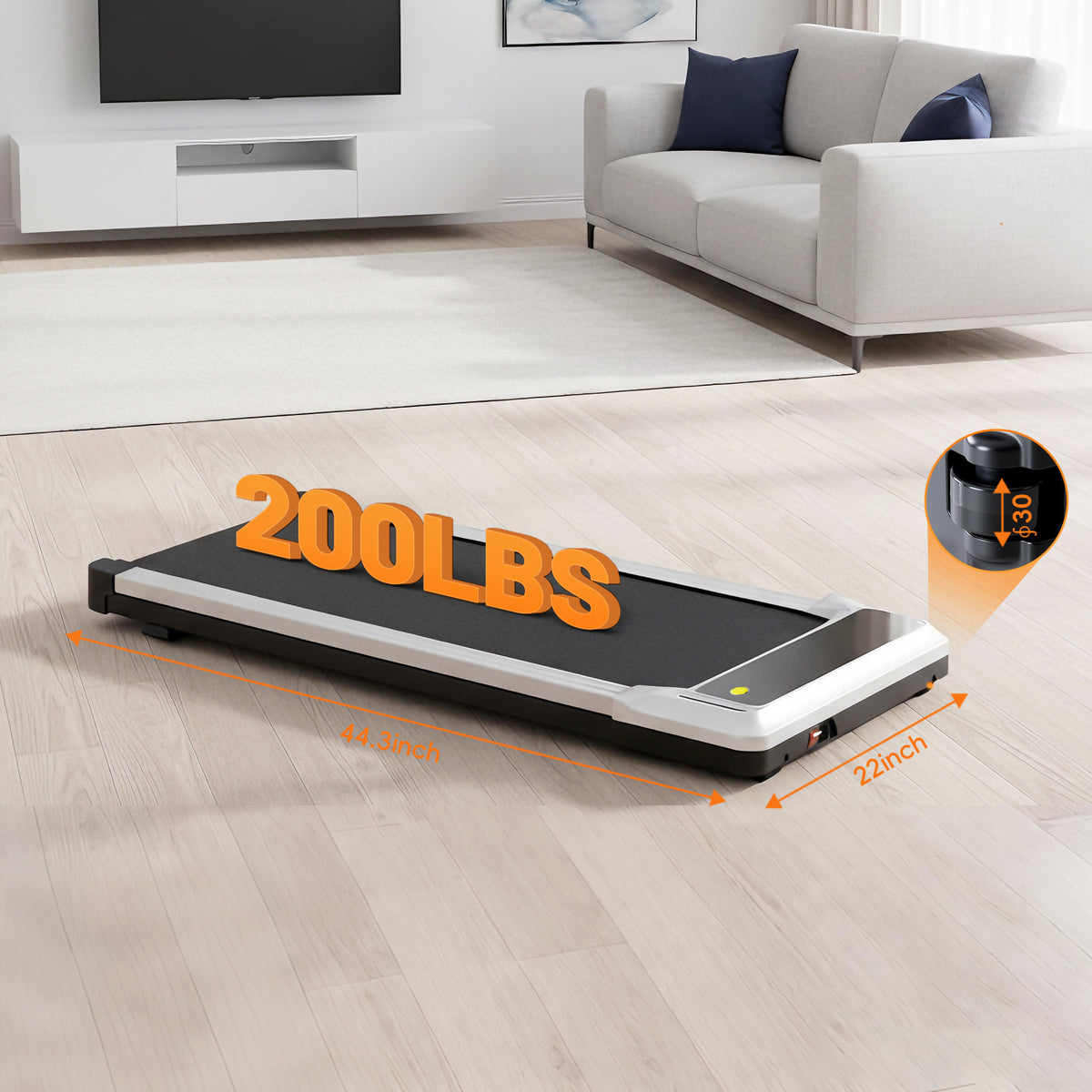 Foldable Treadmill with Handrails