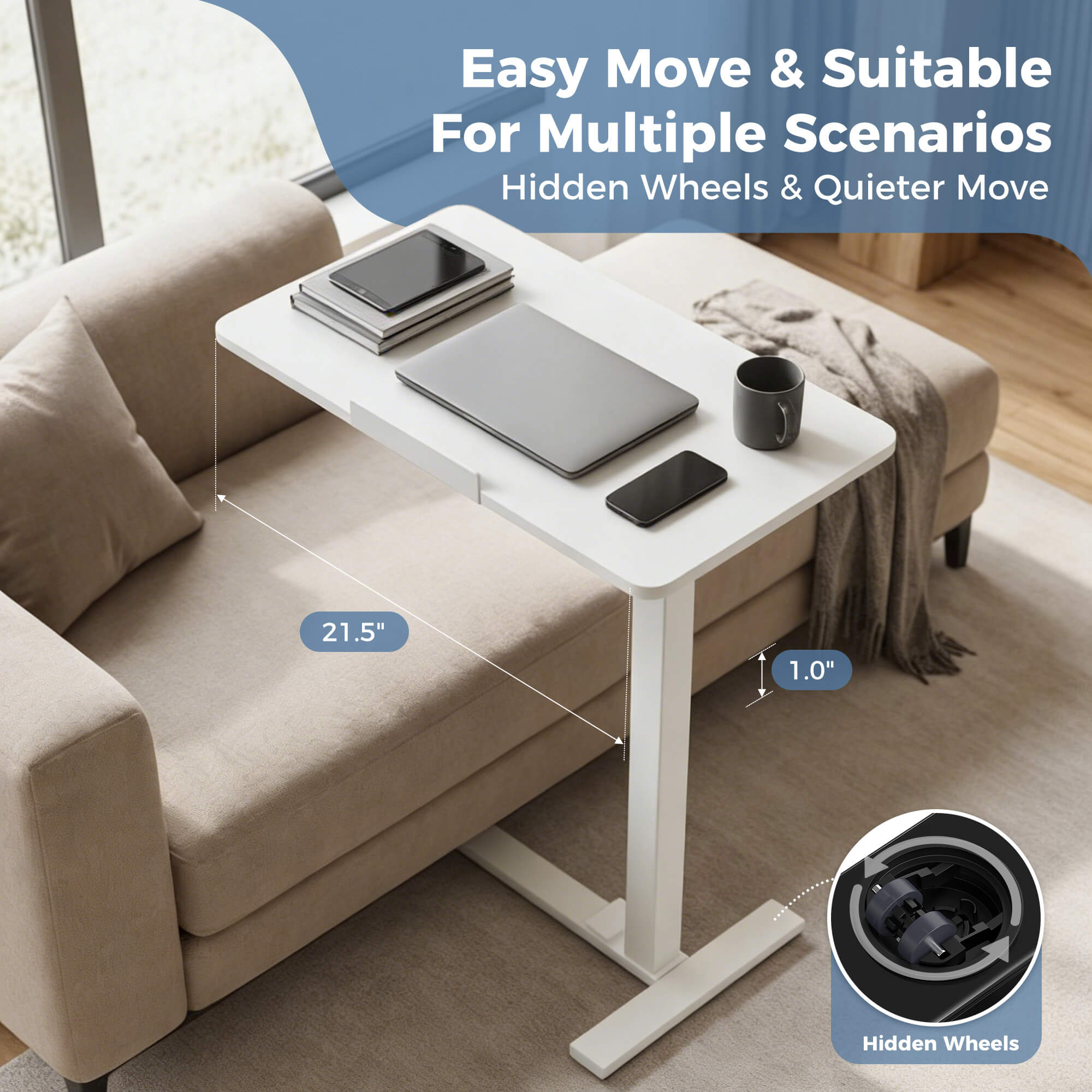 FlexiStand Adjustable C-Table Standing Desk