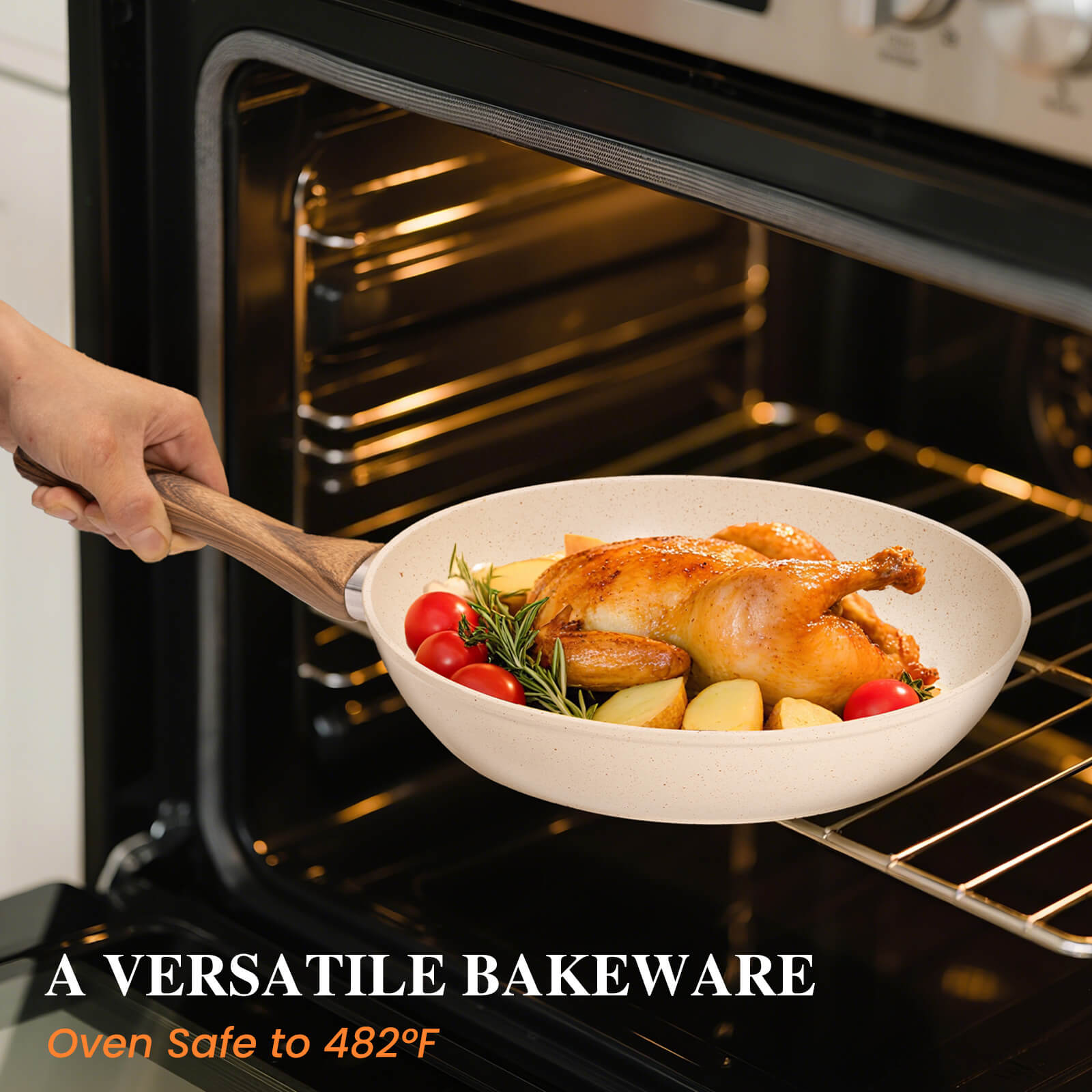 Warebay 17 & 25PCS Complete Nonstick Cookware Set with Aluminum Pots & Pans
