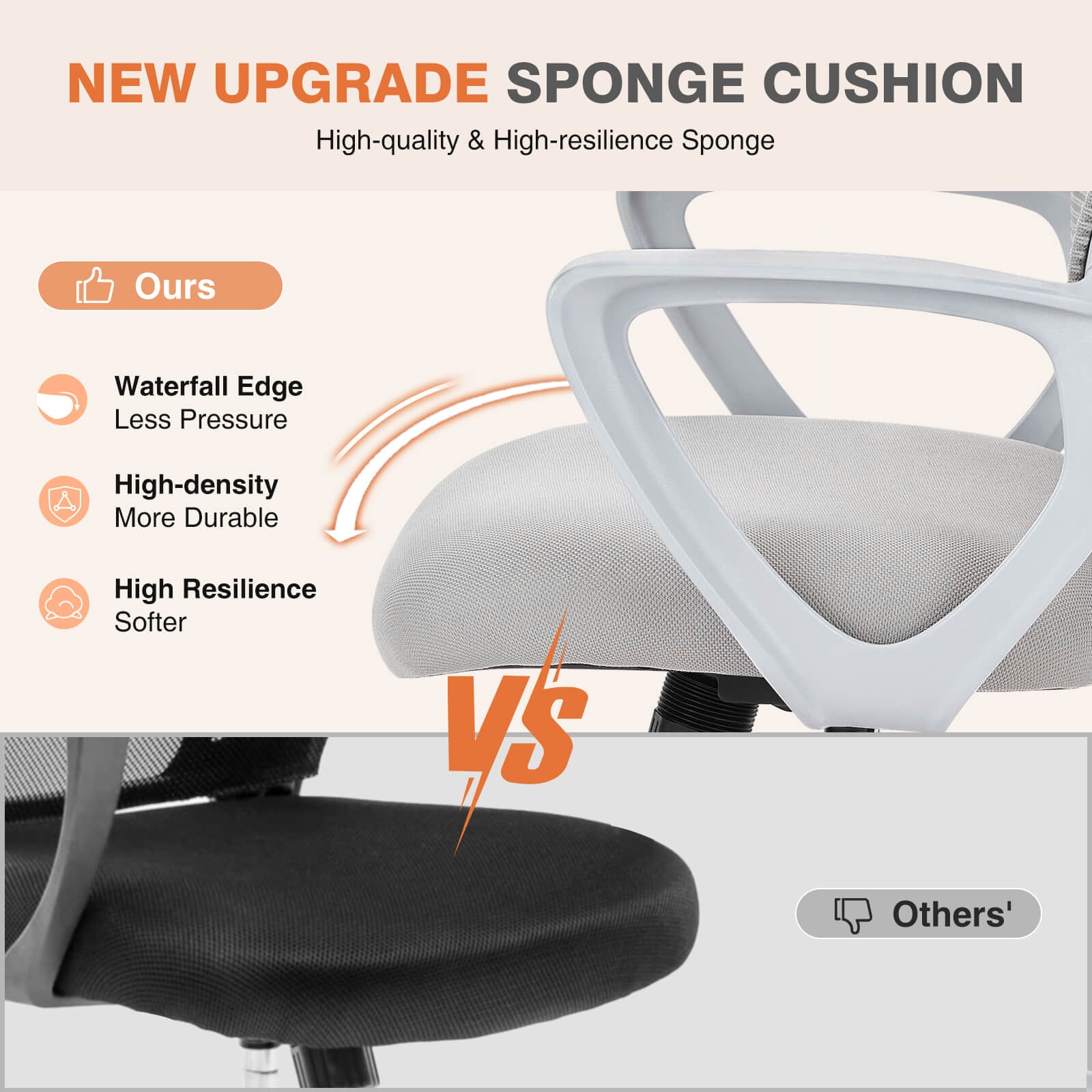 Ergonomic Mesh Drafting Office Chair