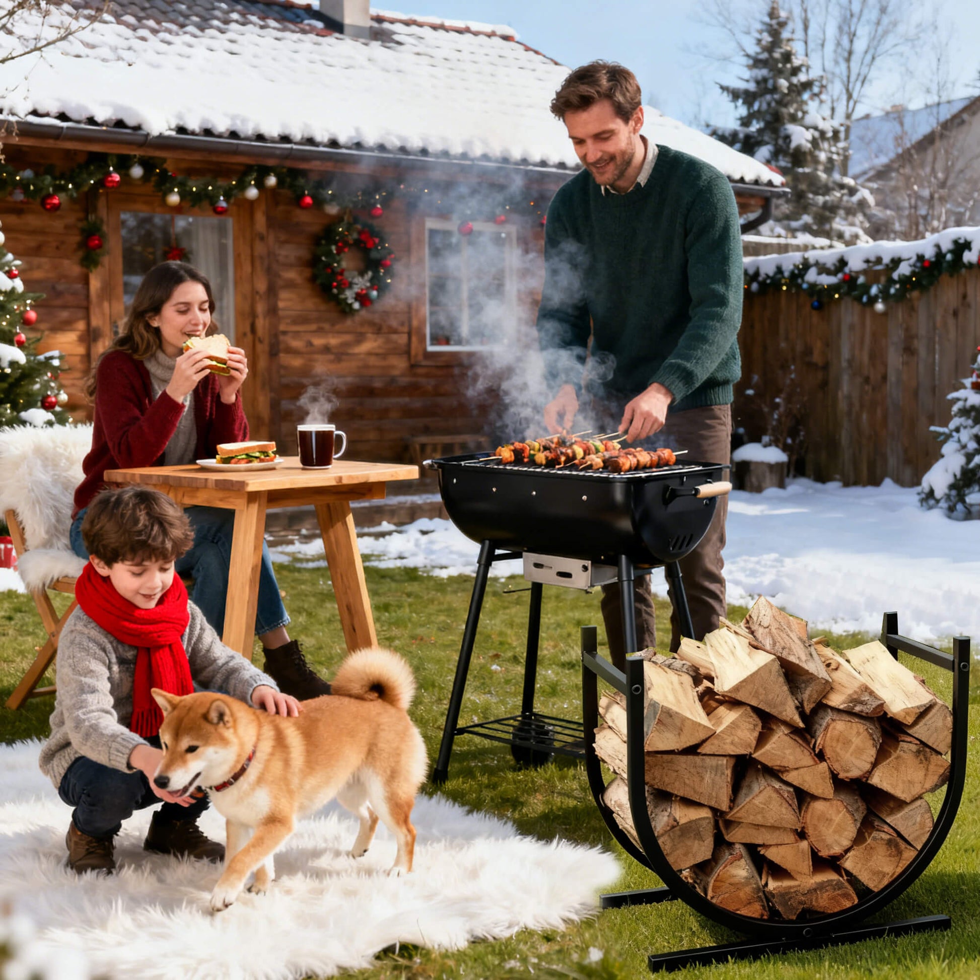 outdoor firewood racks