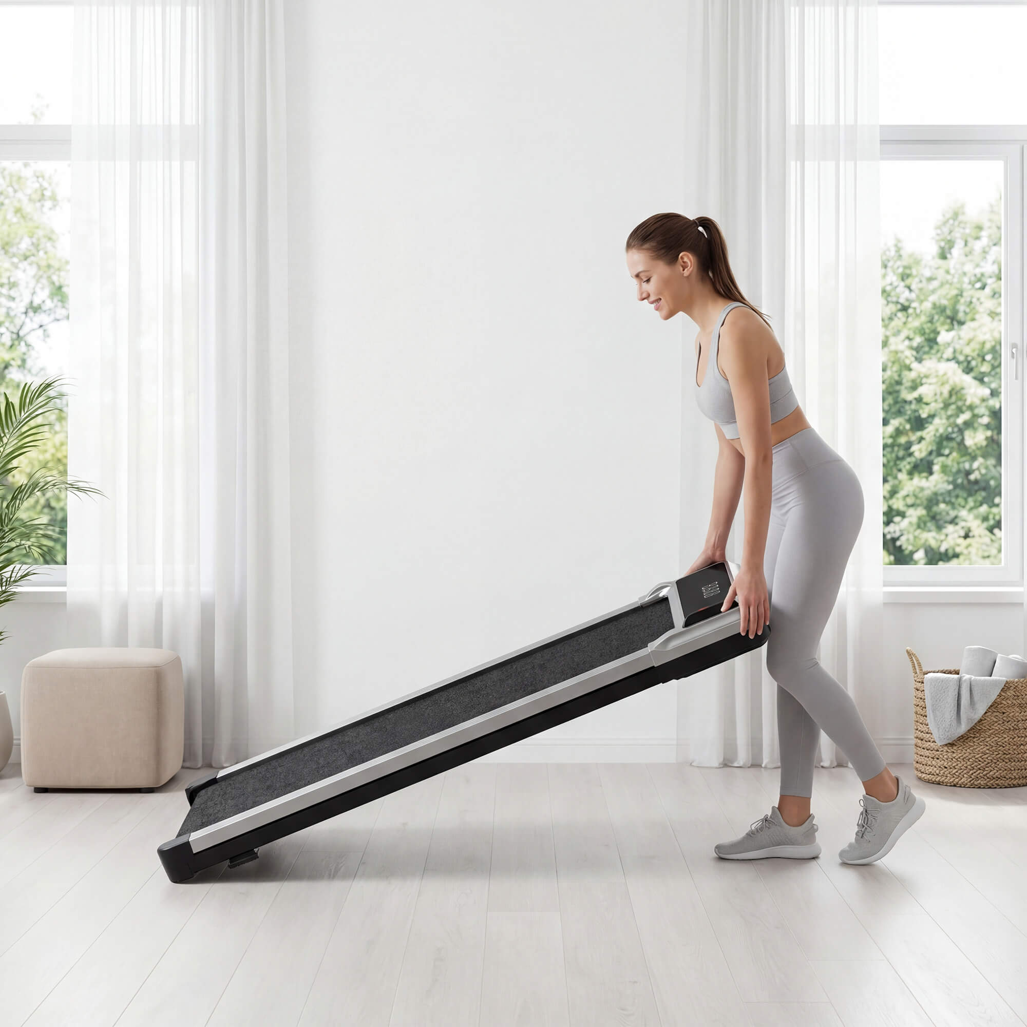 Foldable Treadmill with Handrails