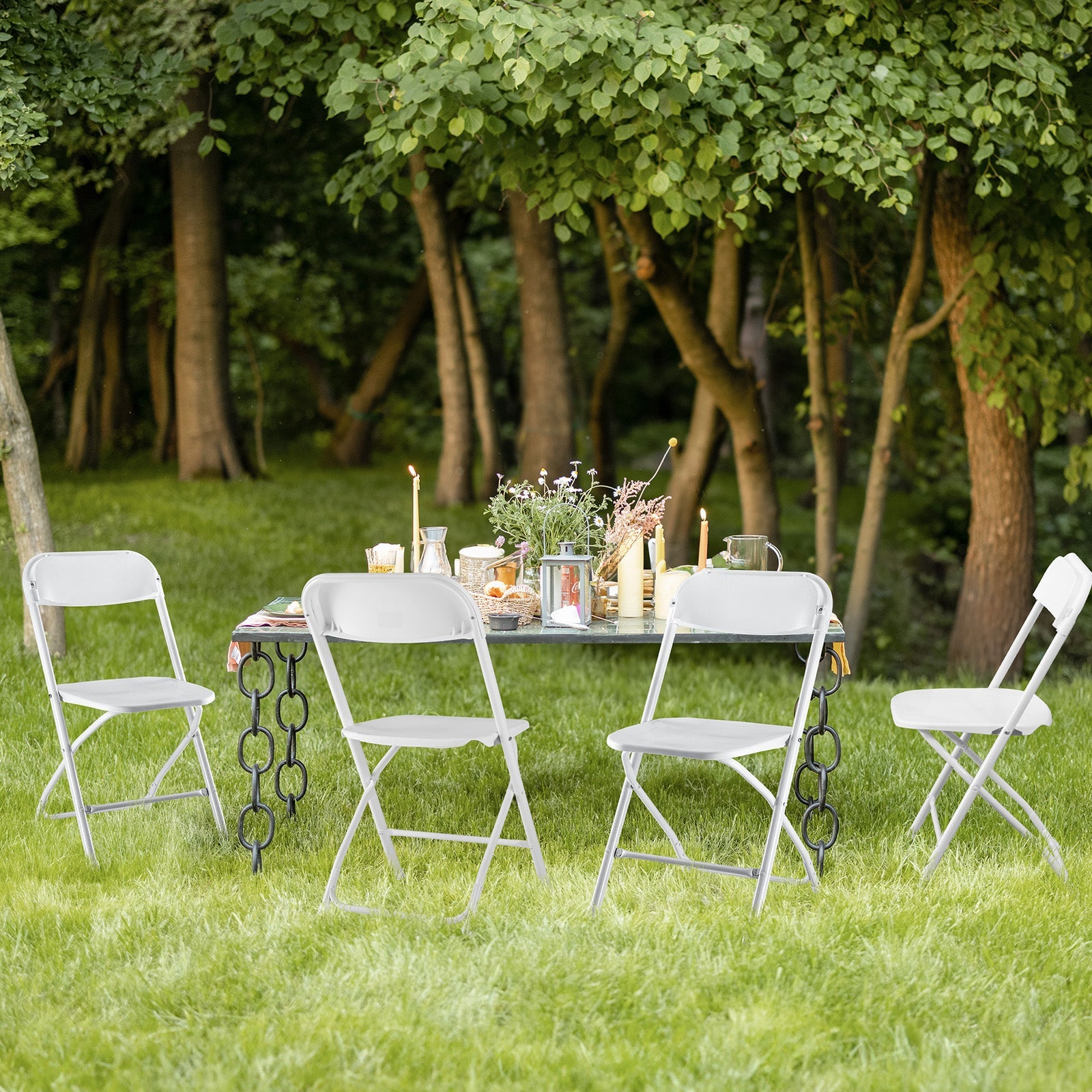 Lightweight Plastic Folding Chair