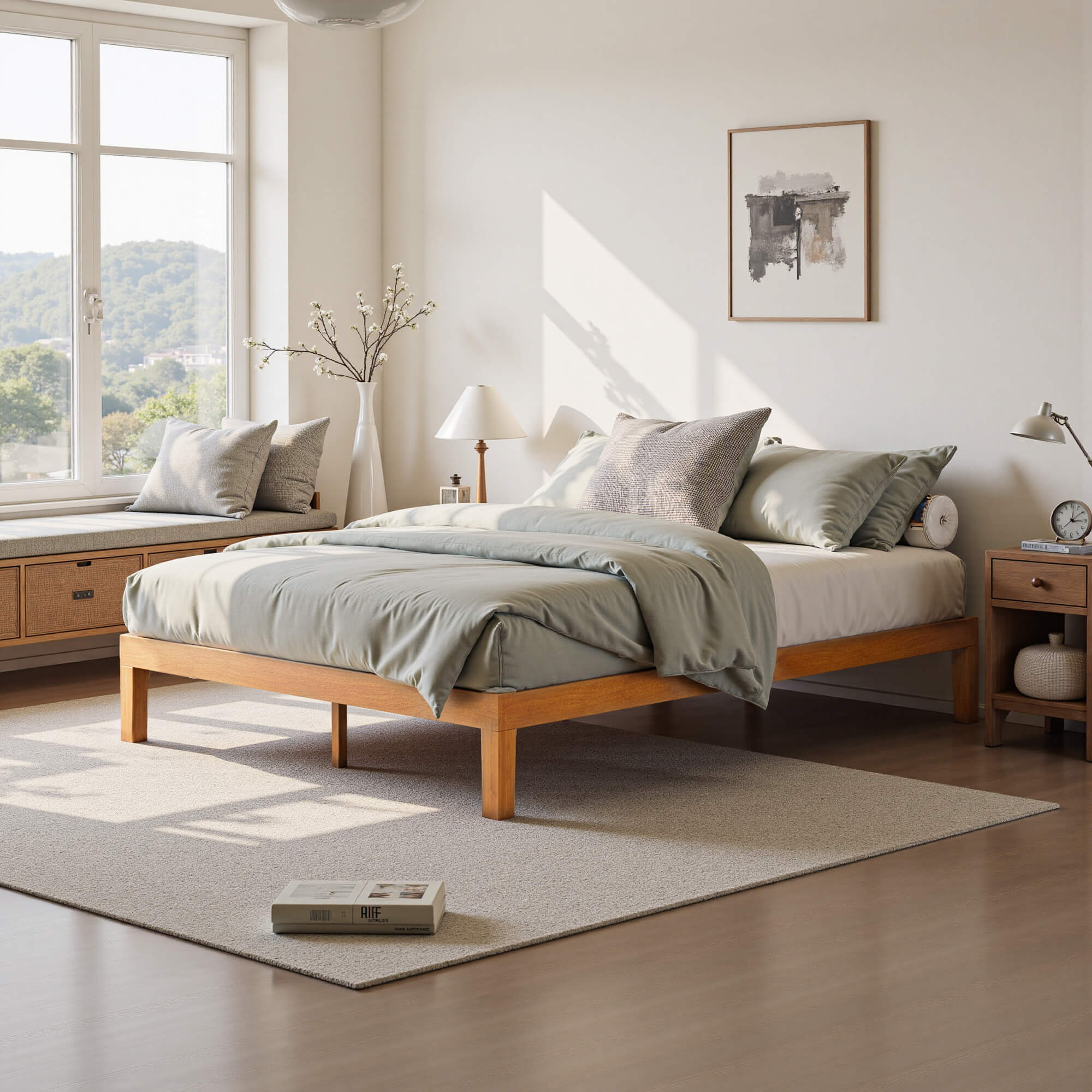 Minimalist Solid Wood Bed Frame