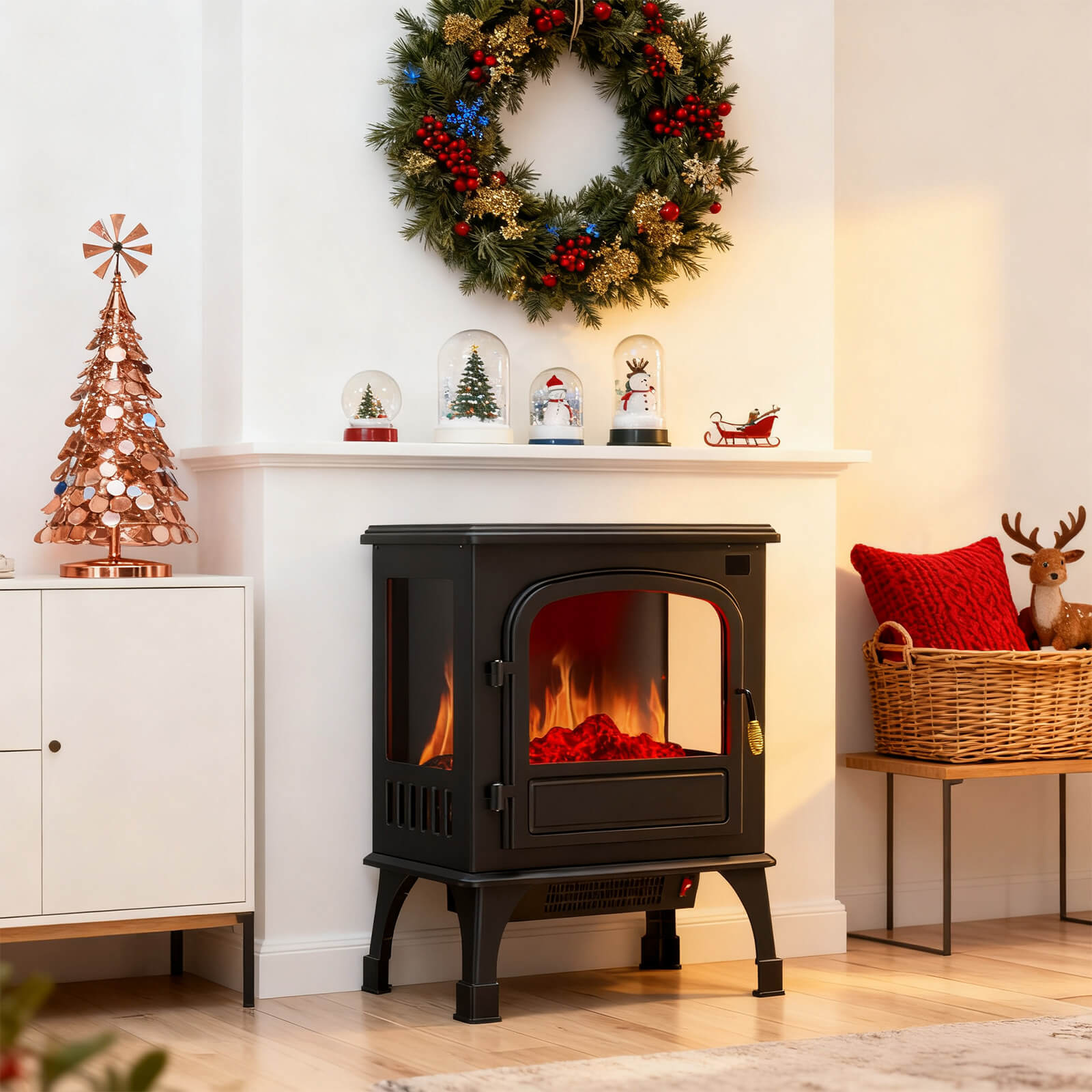 HearthGlow Twin Door Electric Fireplace
