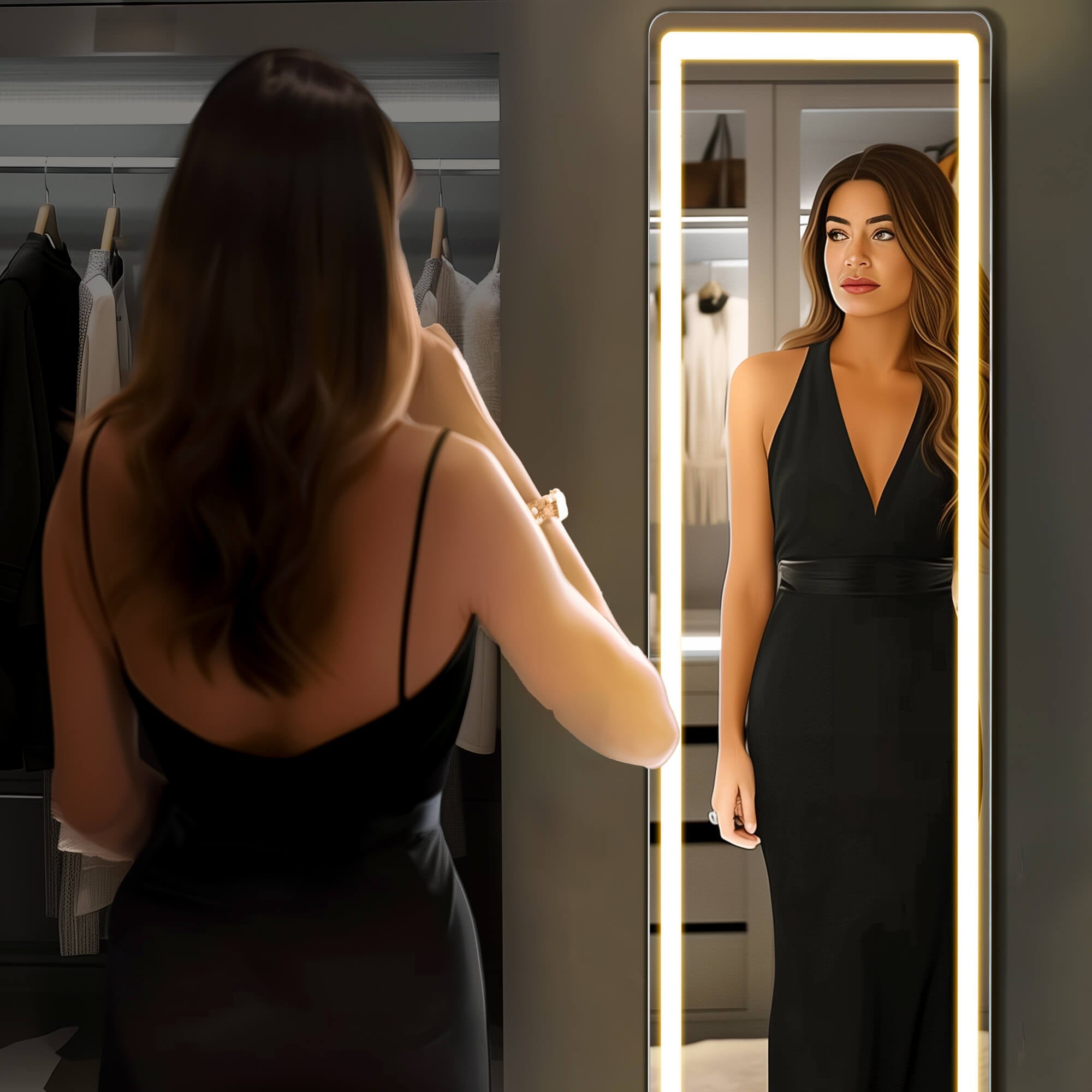 mirror with lights