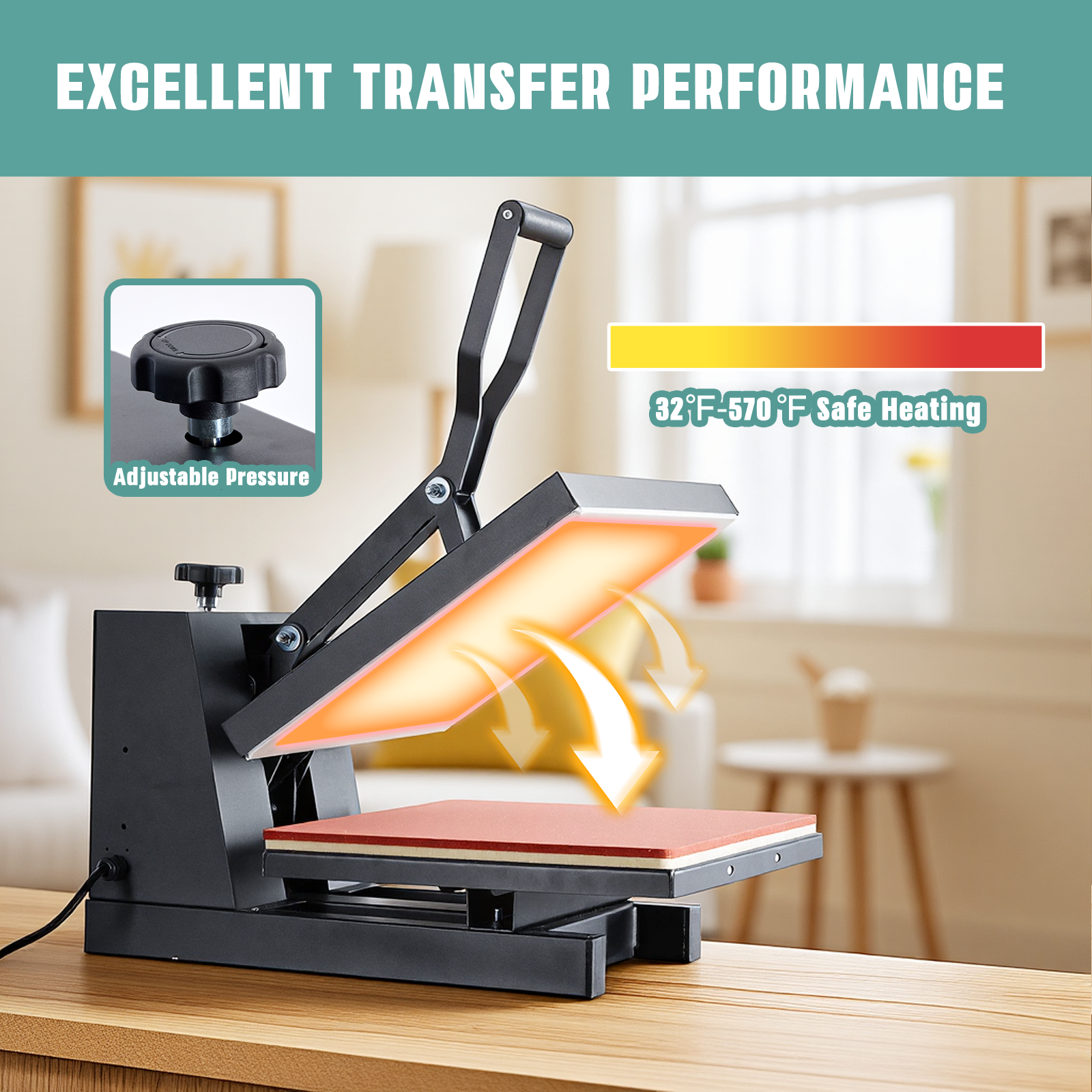 15x15 inch 1200W Heat Press Machine