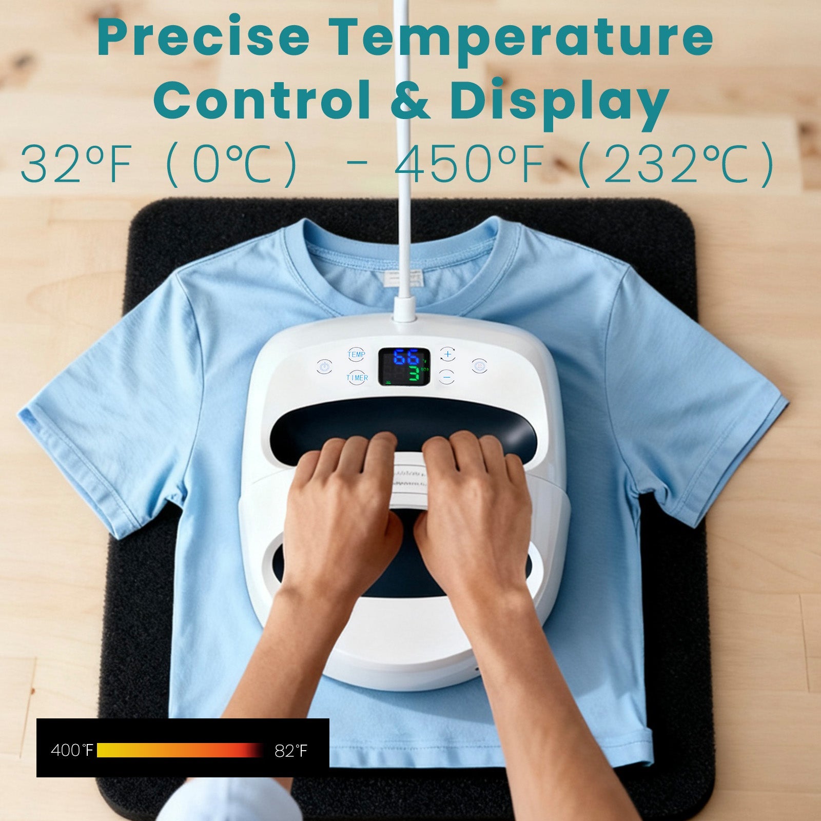 Portable 12x10.4" Heat Press Machine