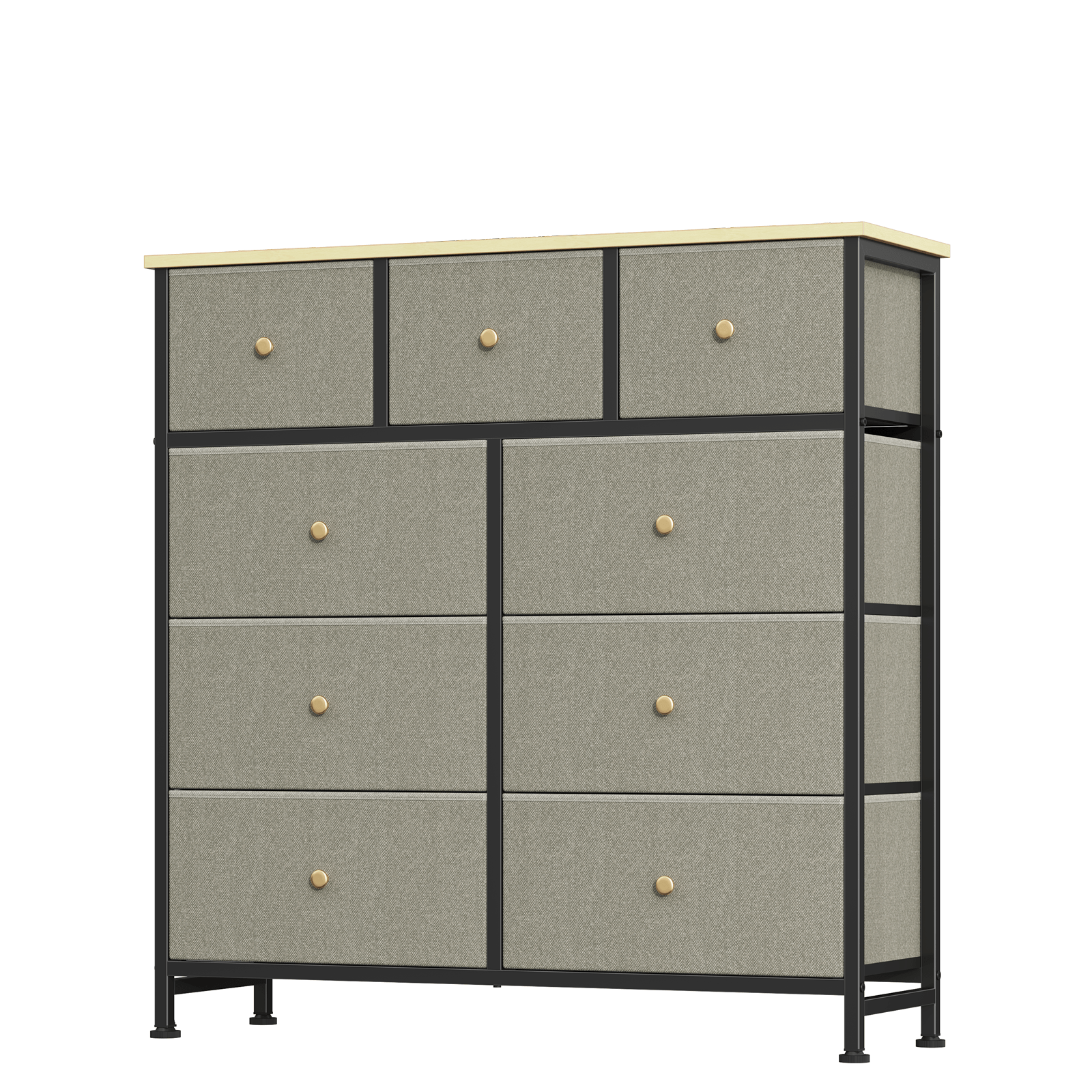 Warebay Fabric Storage Dresser with 9 Drawers, Space-Saving Organizer for Bedroom & Home