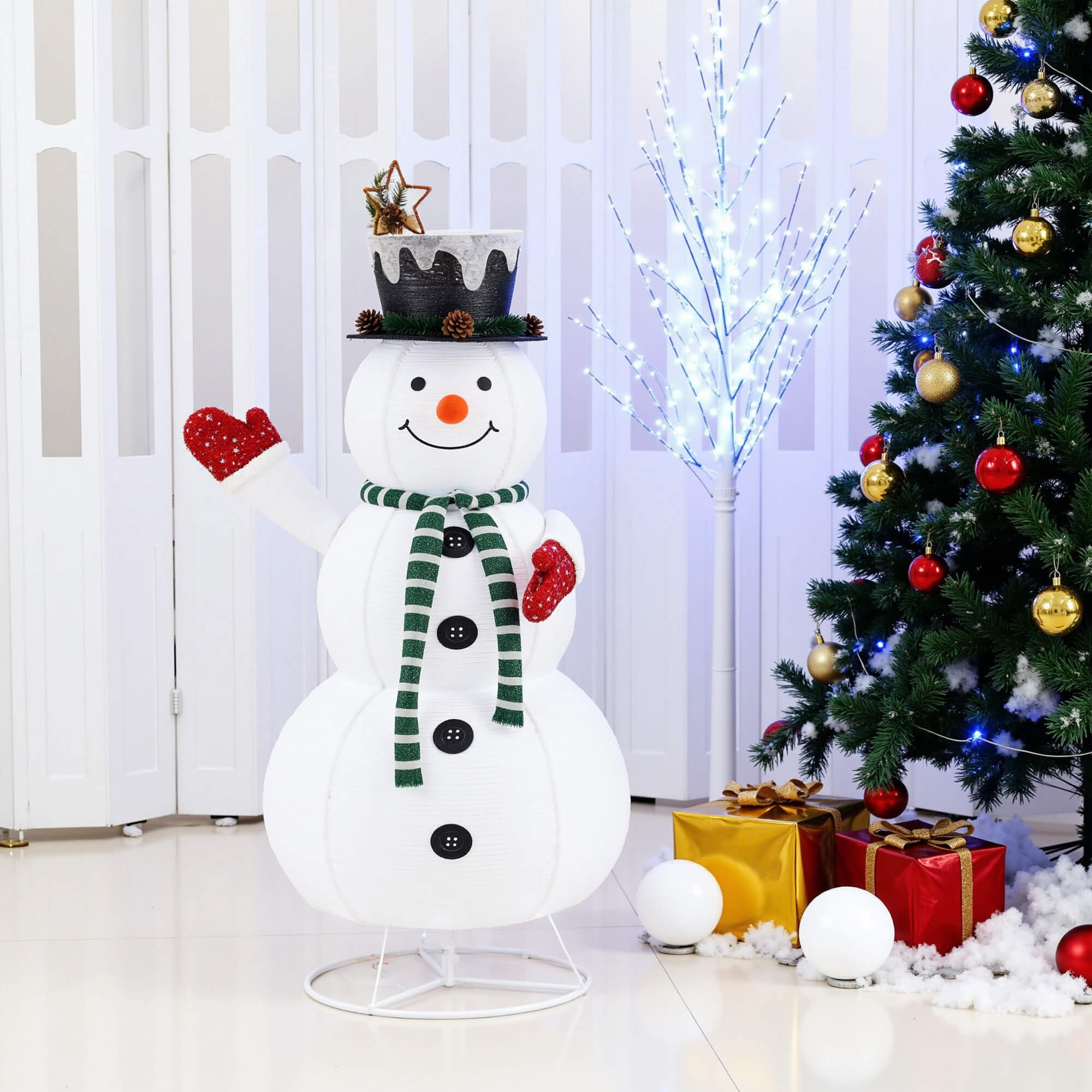 snowman christmas lights