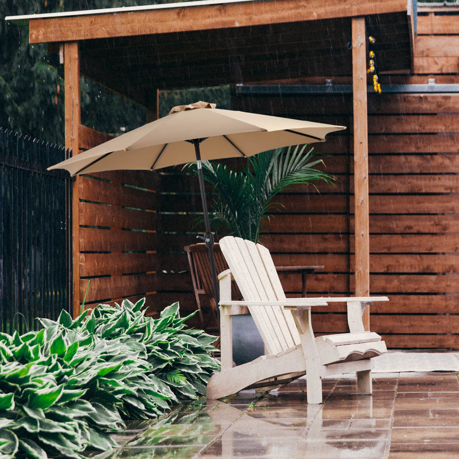 9ft 8-Rib Steel Patio Umbrella