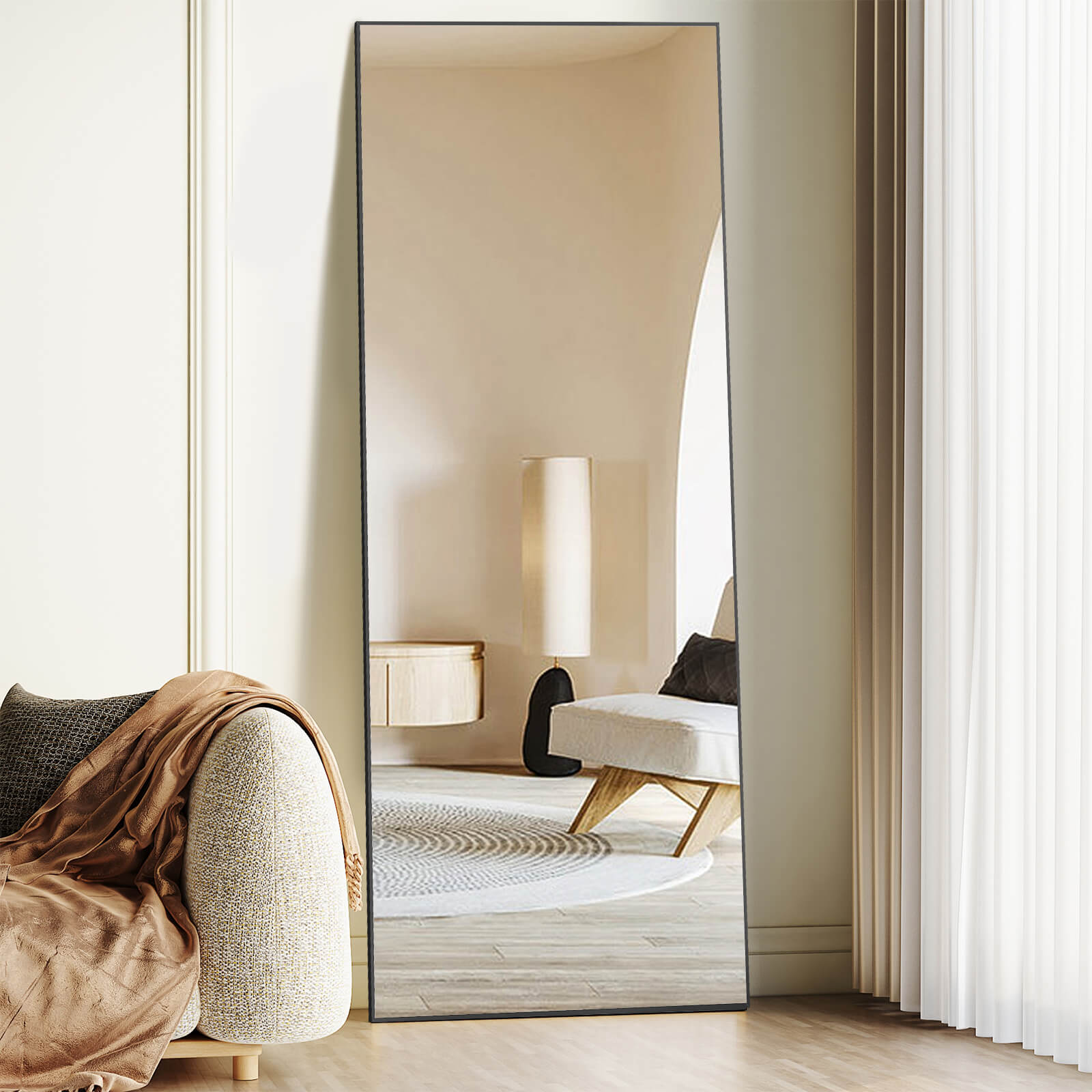 Full Length Aluminum Alloy Standing Mirror