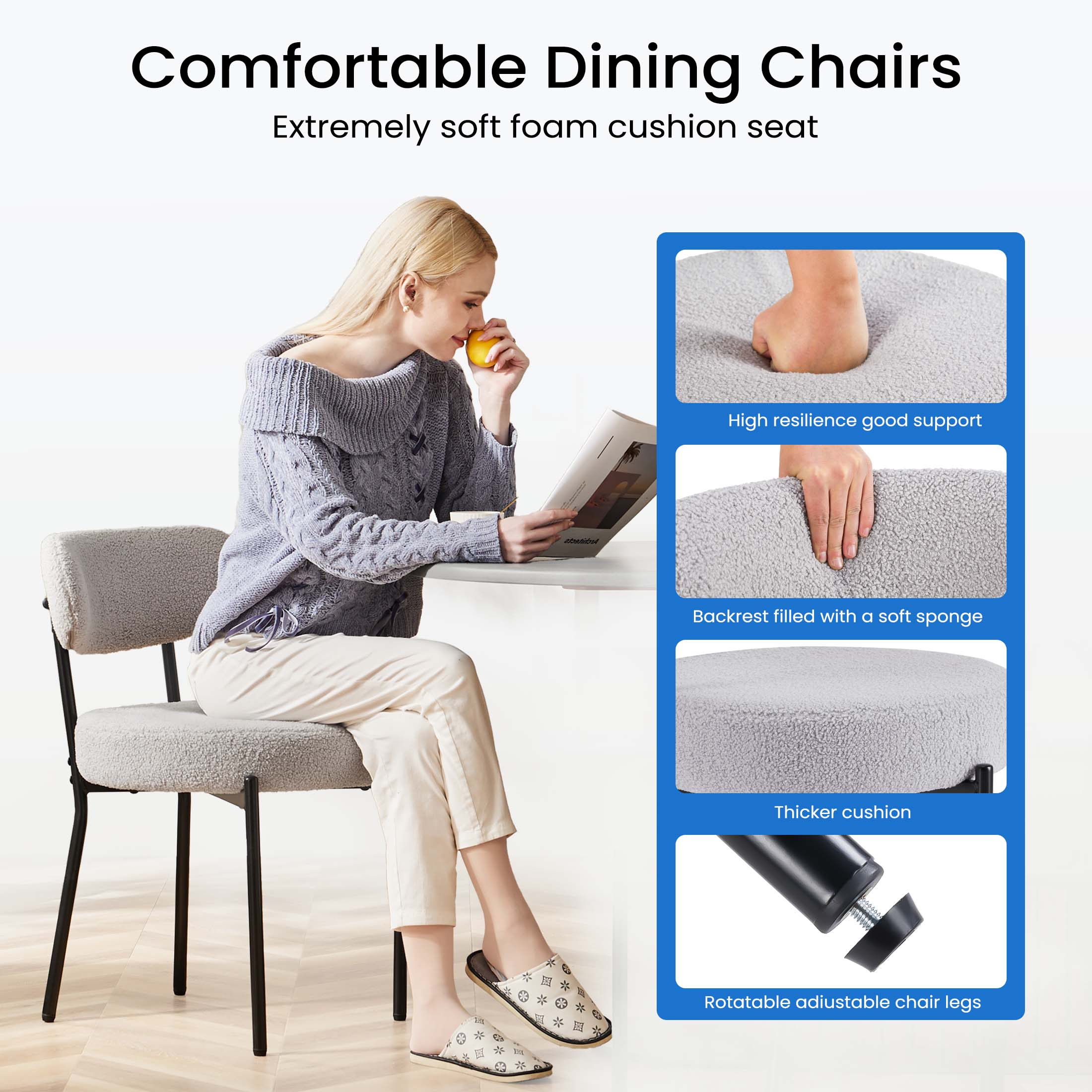 Cushioned Dining Chairs Set of 4