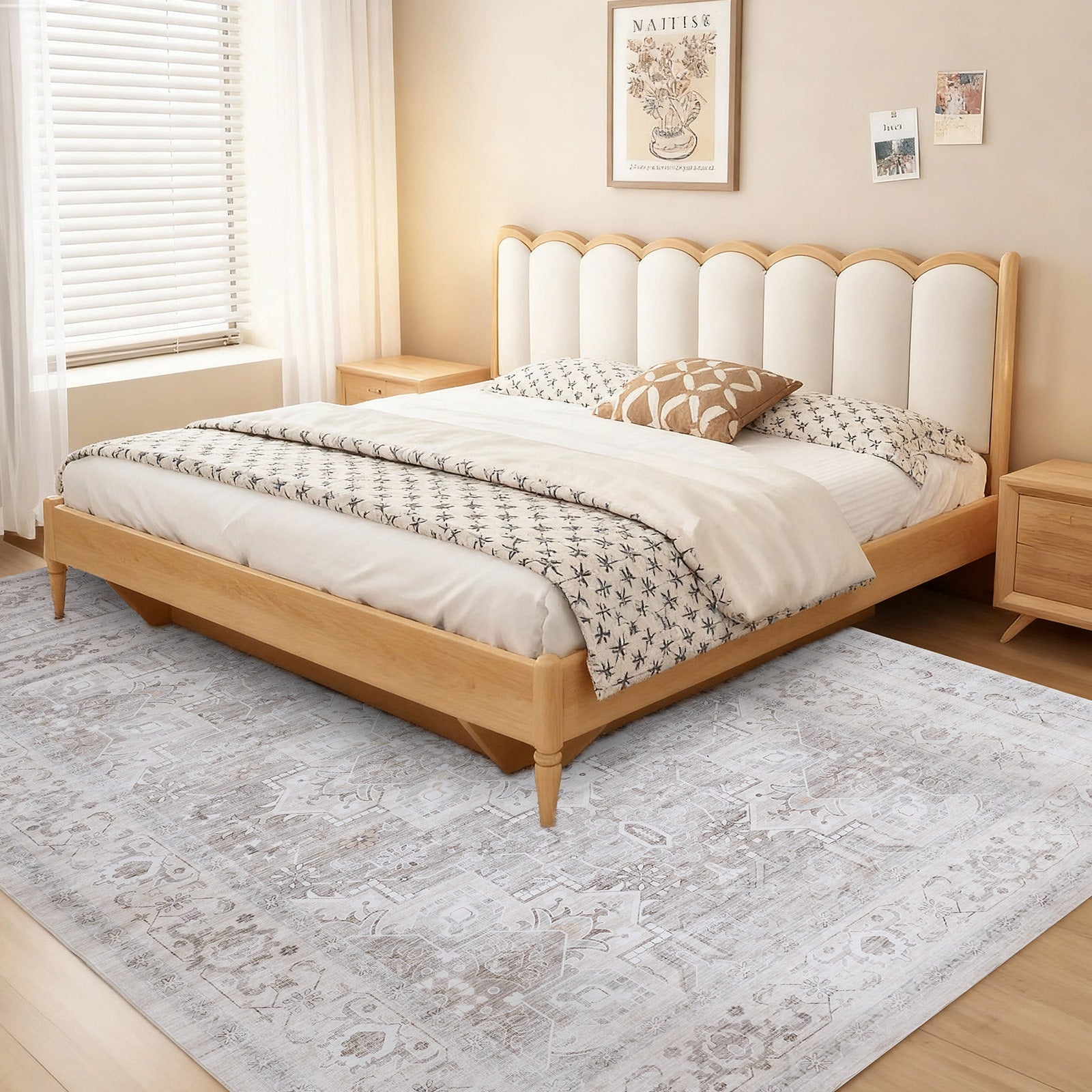 Washable Low-Pile Polyester Area Rug