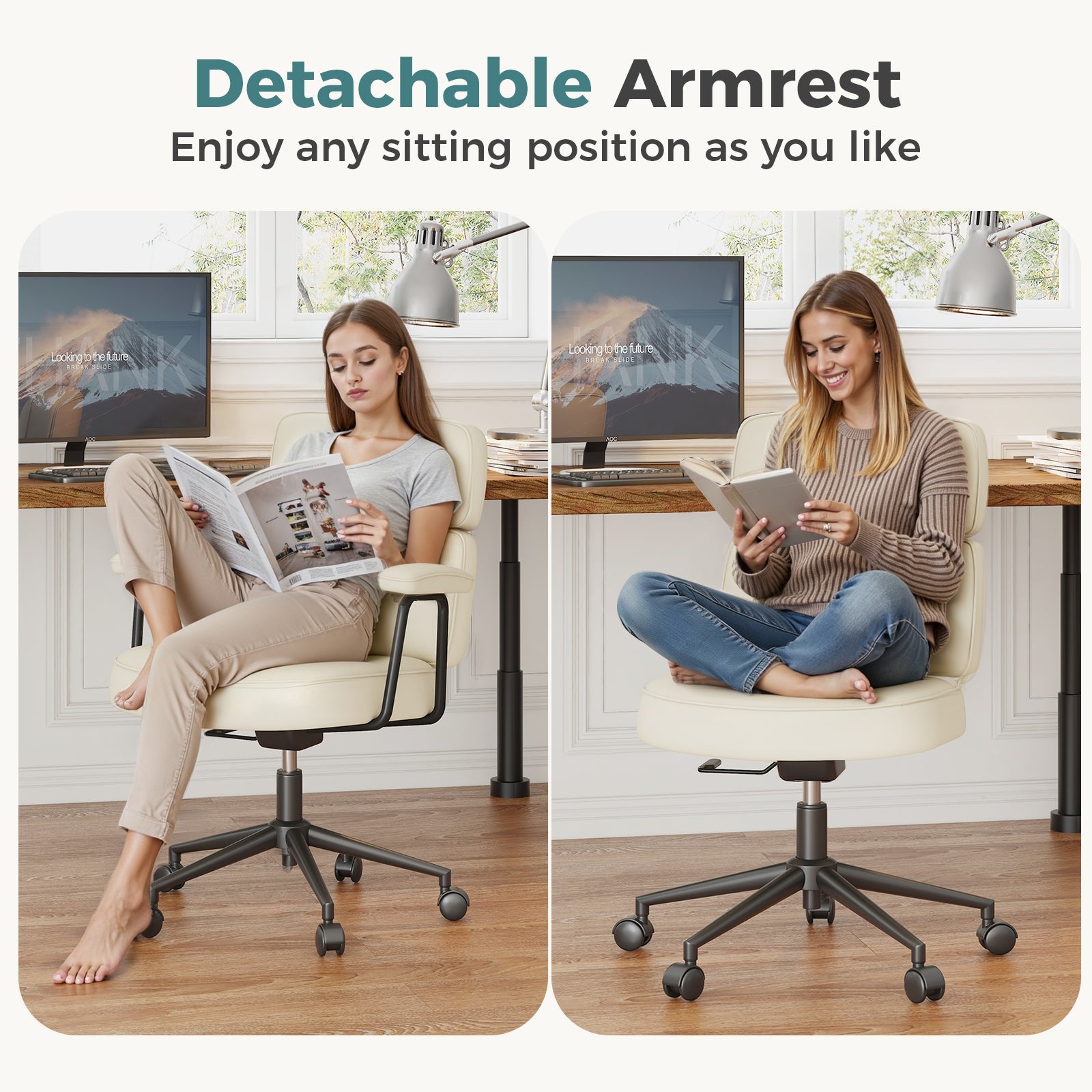 Ergonomic PU Upholstered Office Chair