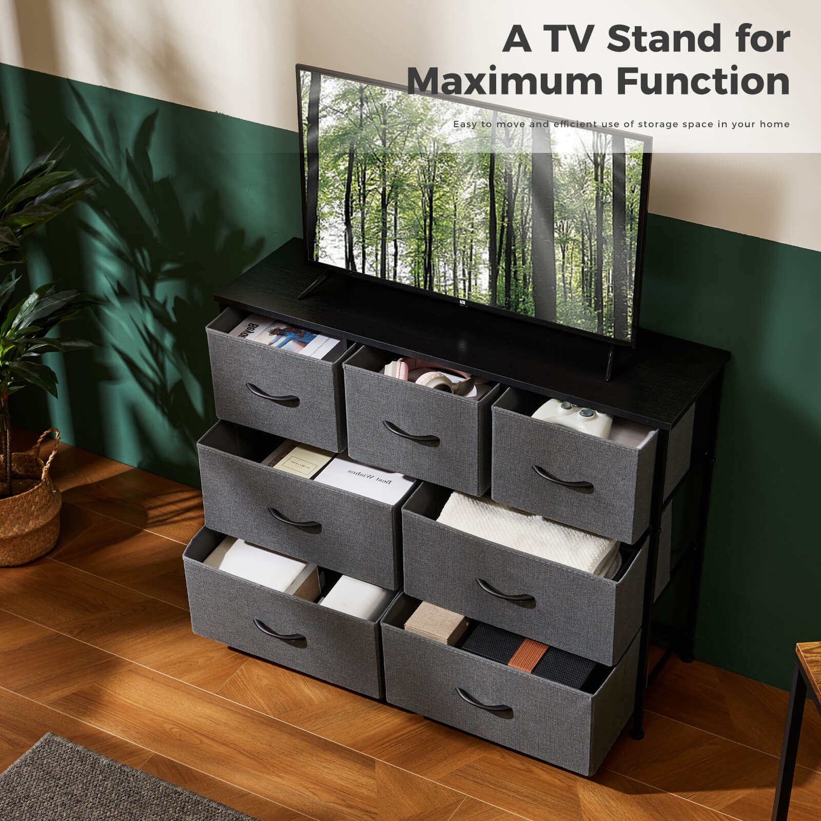 7-Drawer Wooden Top Storage Dresser
