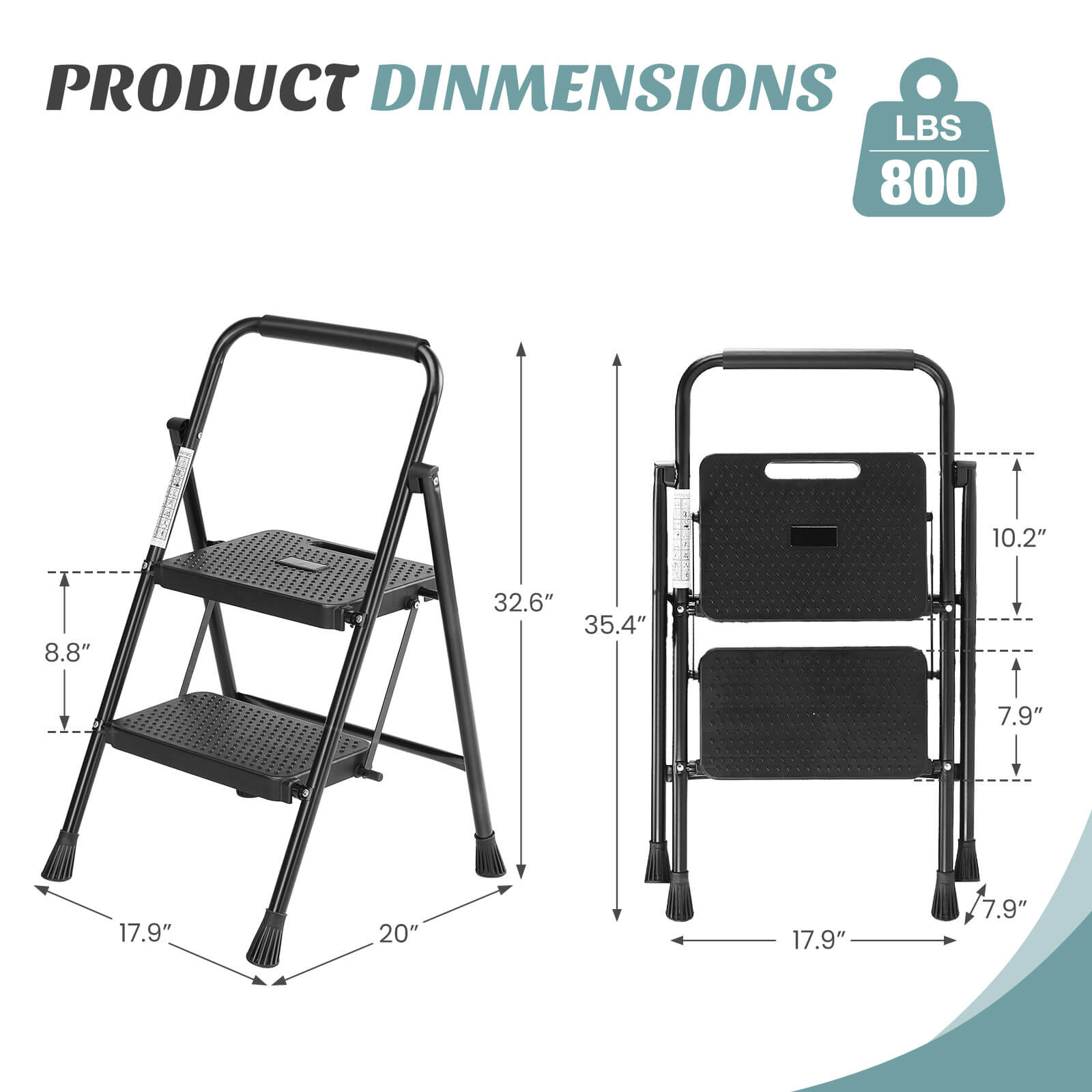 Heavy-Duty Anti-Slip Folding Step Ladder
