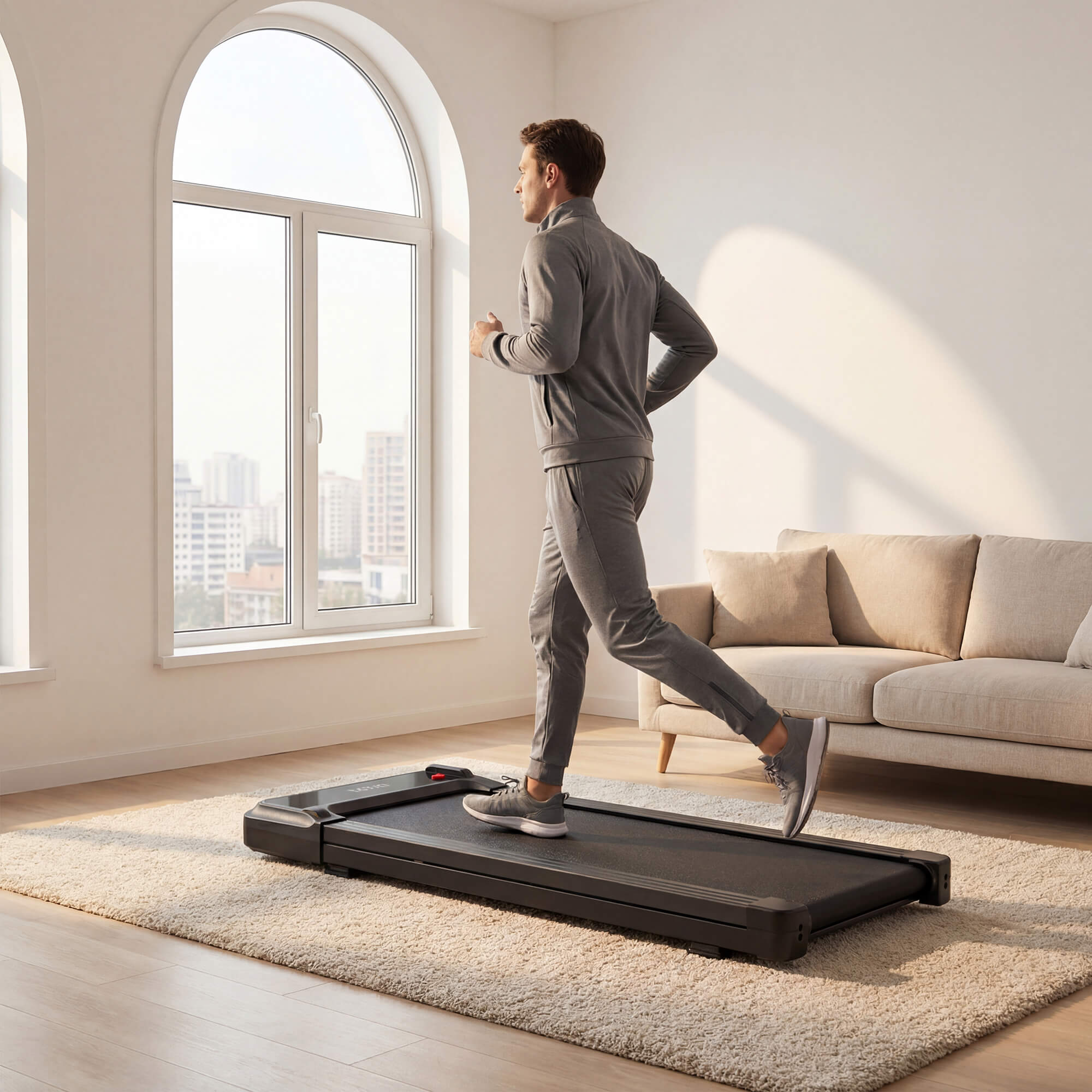 Foldable Treadmill with Handrails