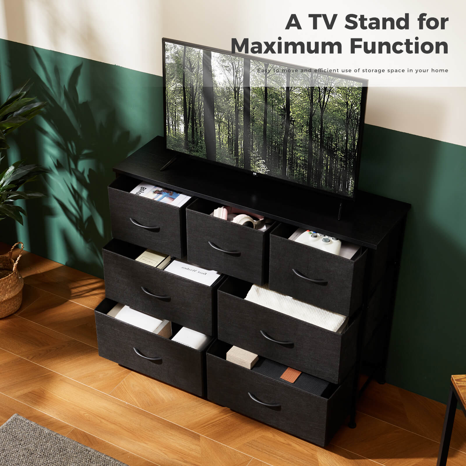 7-Drawer Wooden Top Storage Dresser