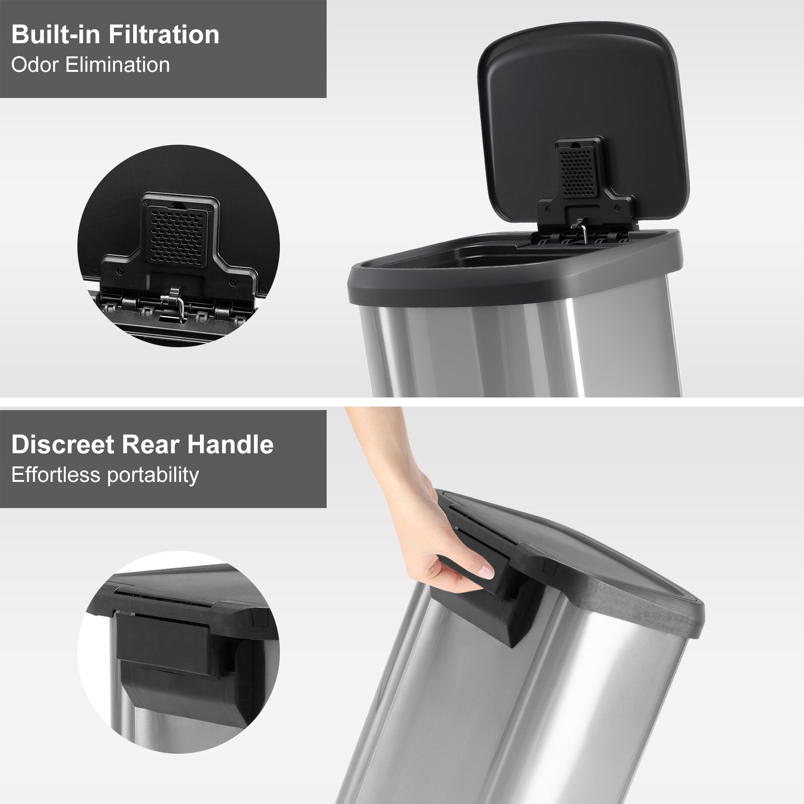 21 Gallon Stainless Steel Step-On Trash Can