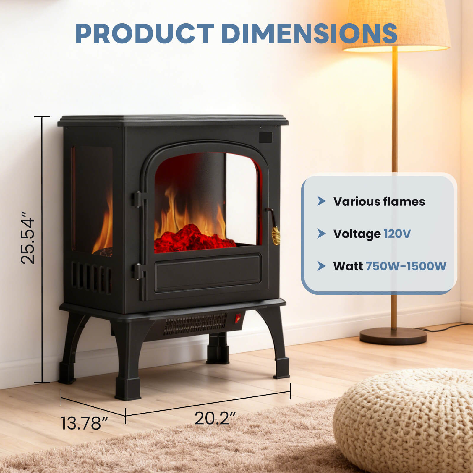 HearthGlow Twin Door Electric Fireplace