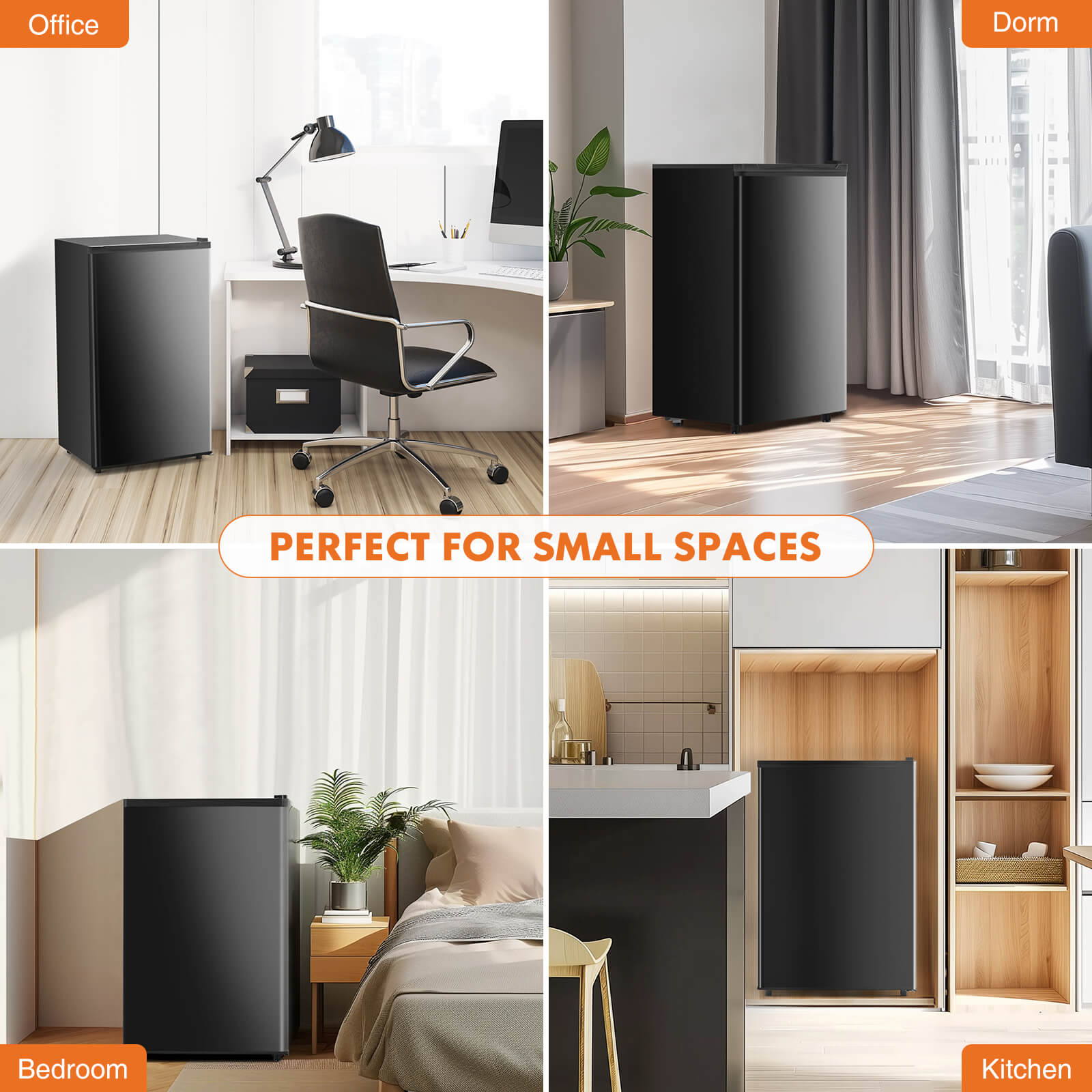 3.2 Cu Ft Mini Fridge with Freezer