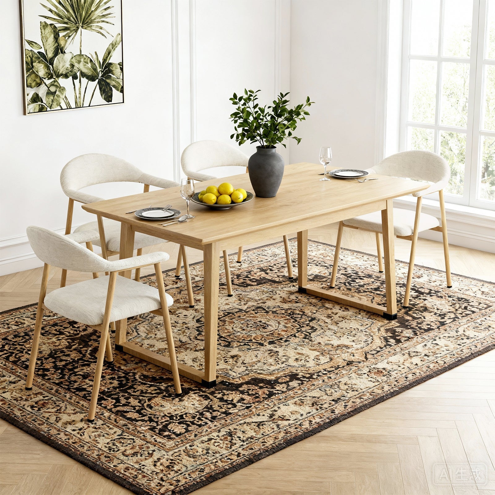 Upholstered Armchair Dining Chairs Set of 2