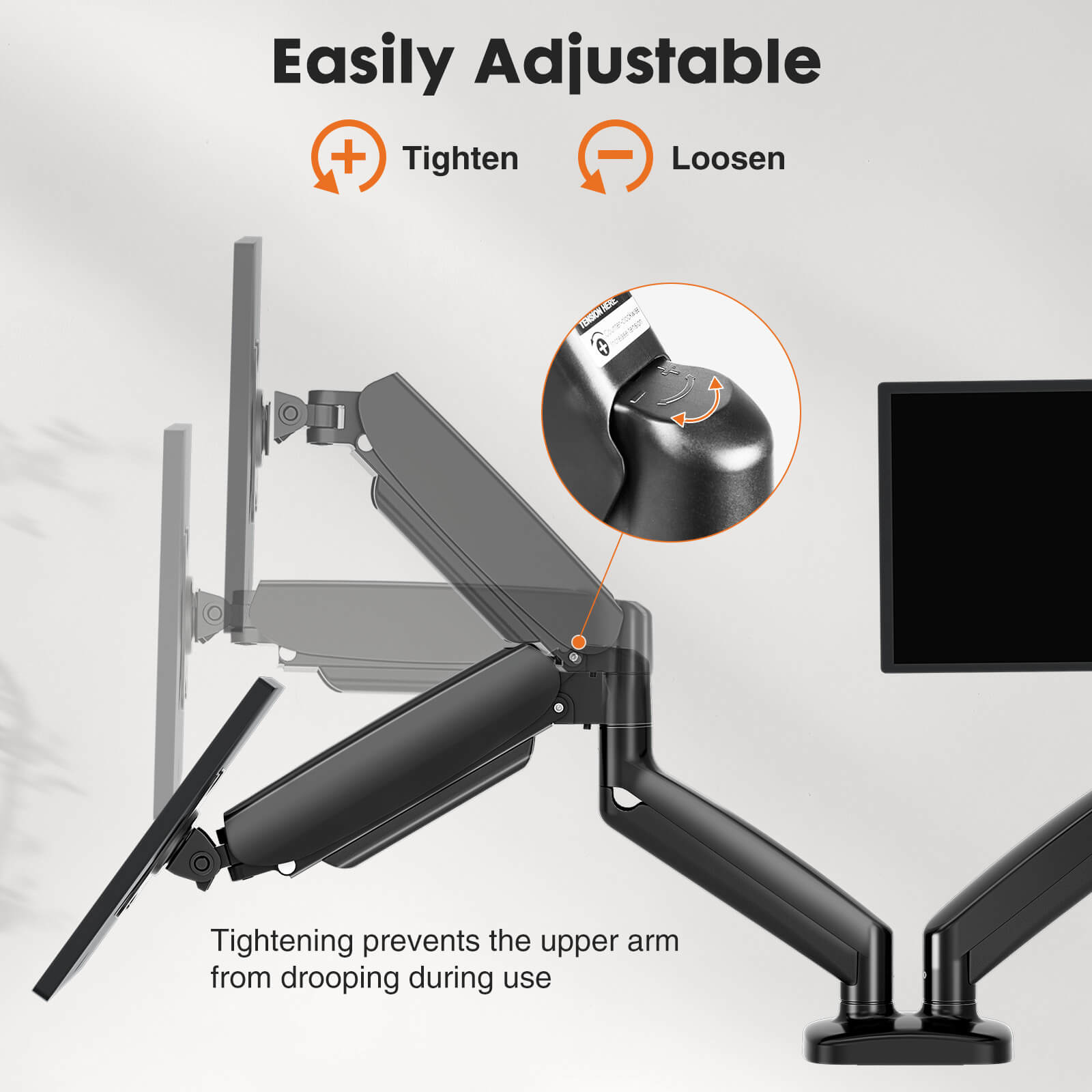 Adjustable Single Monitor Mount Arm