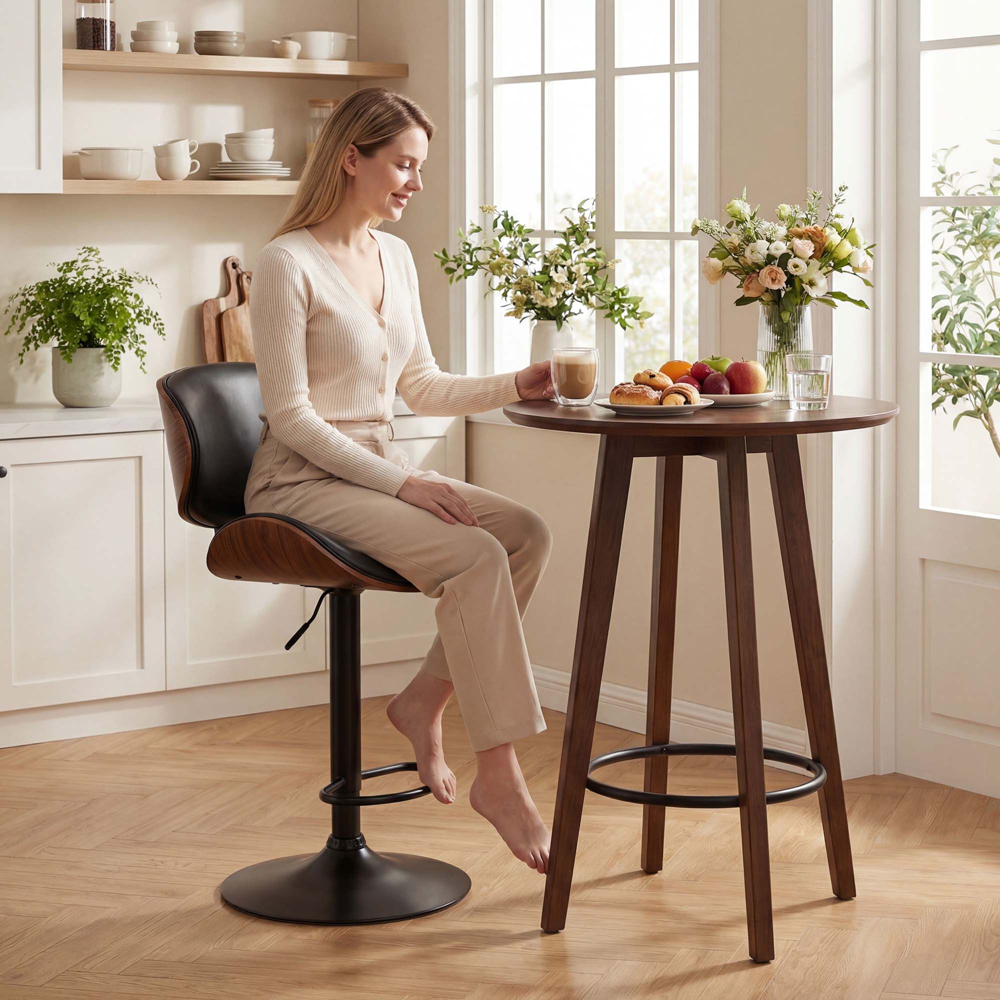bar wooden stools