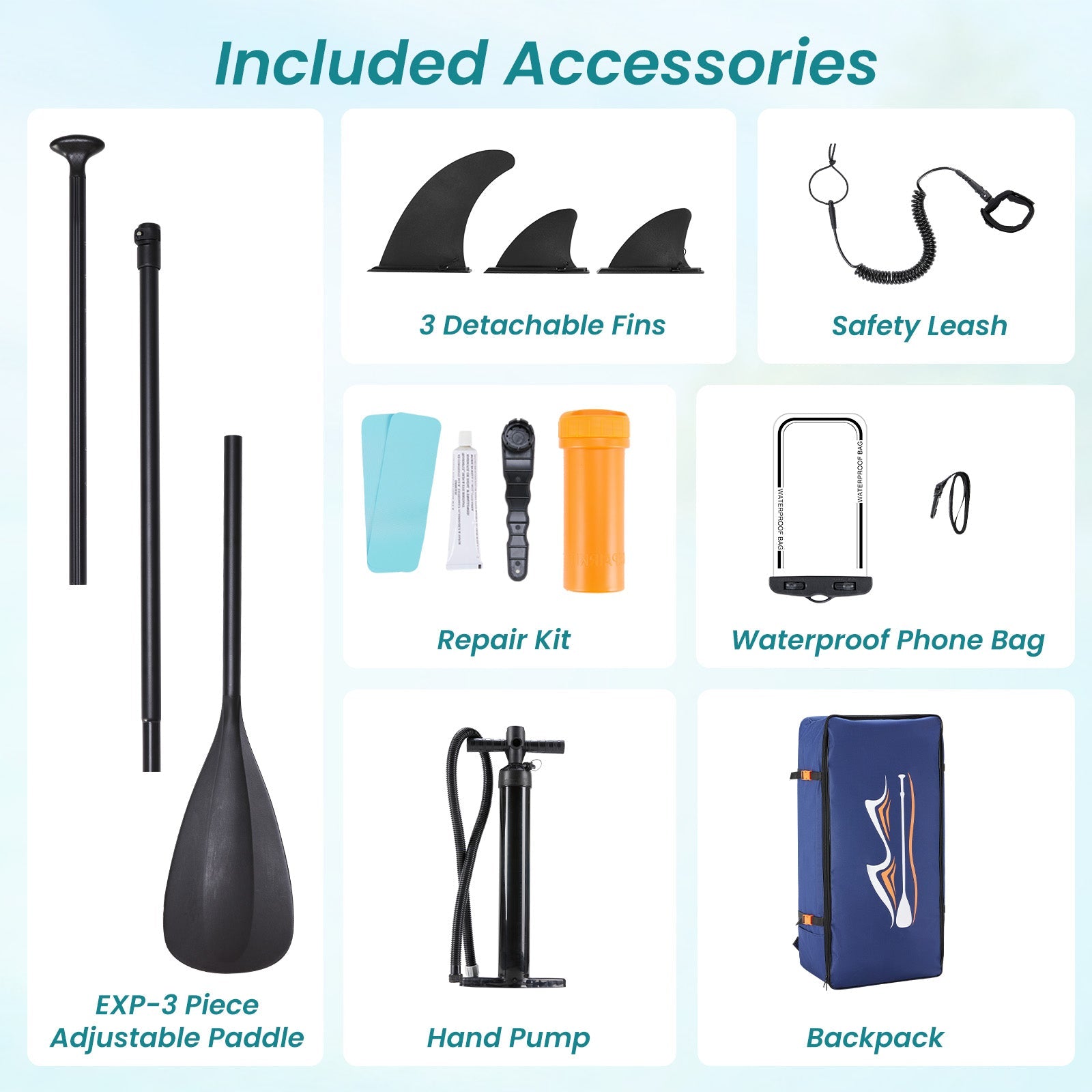 Inflatable SUP Paddleboard with Accessories