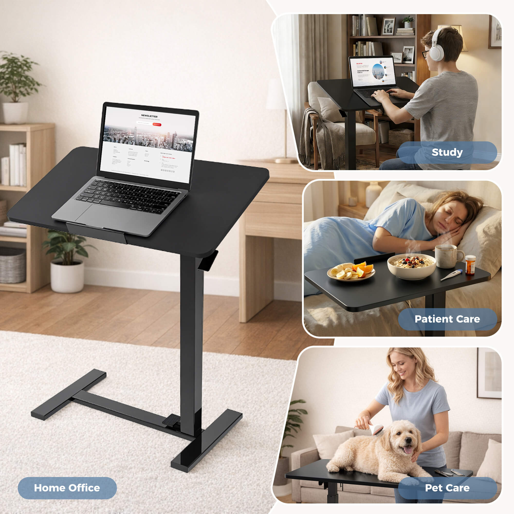 FlexiStand Adjustable C-Table Standing Desk