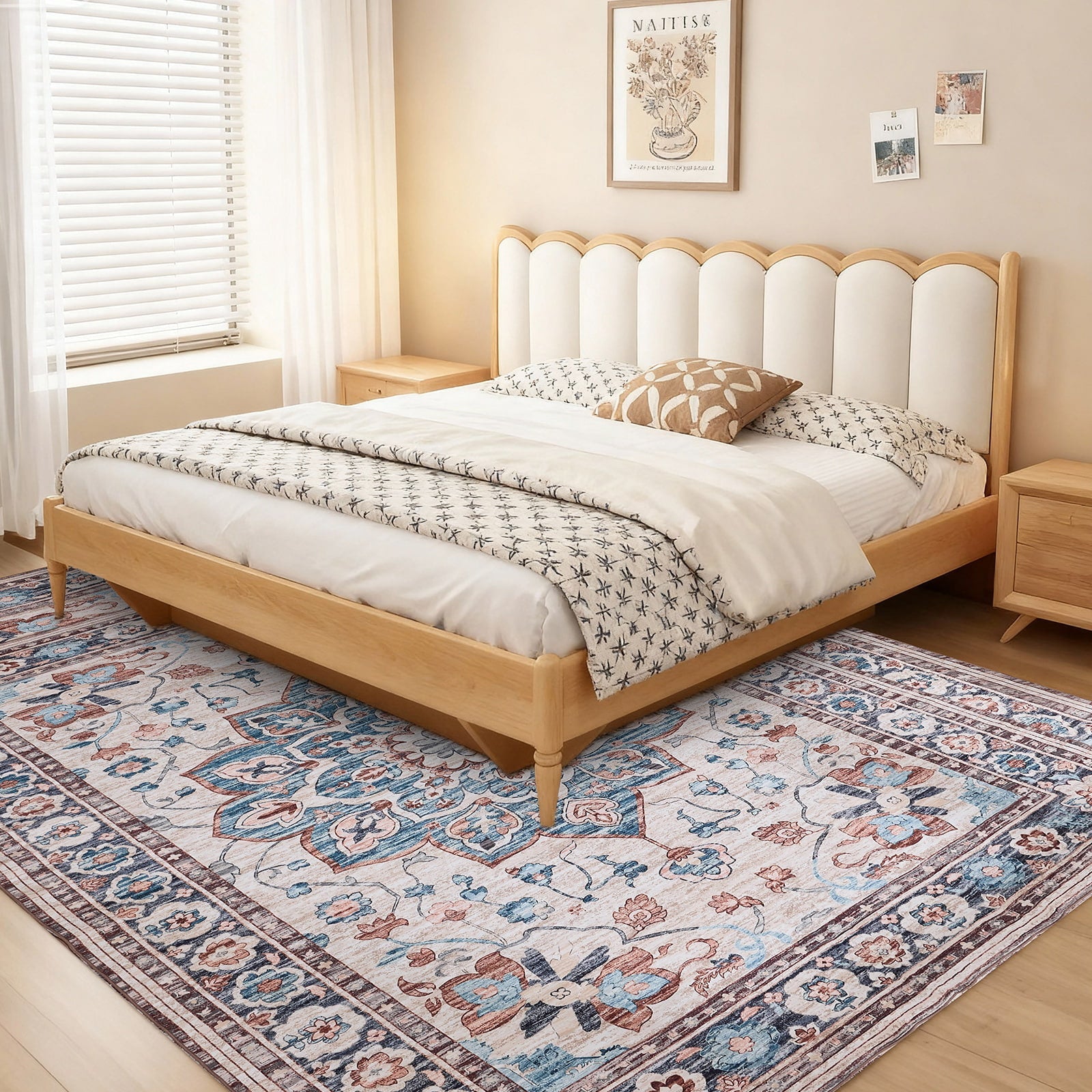 Washable Low-Pile Polyester Area Rug