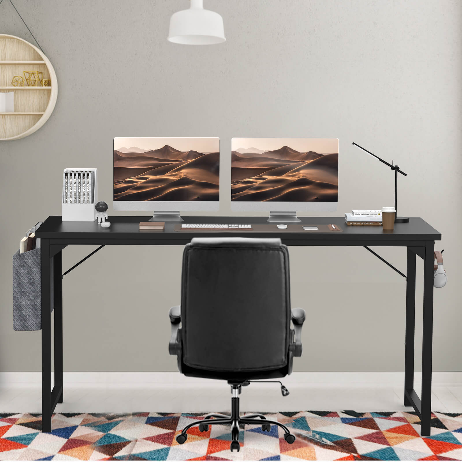 Organizer Computer Desk with Storage Pockets