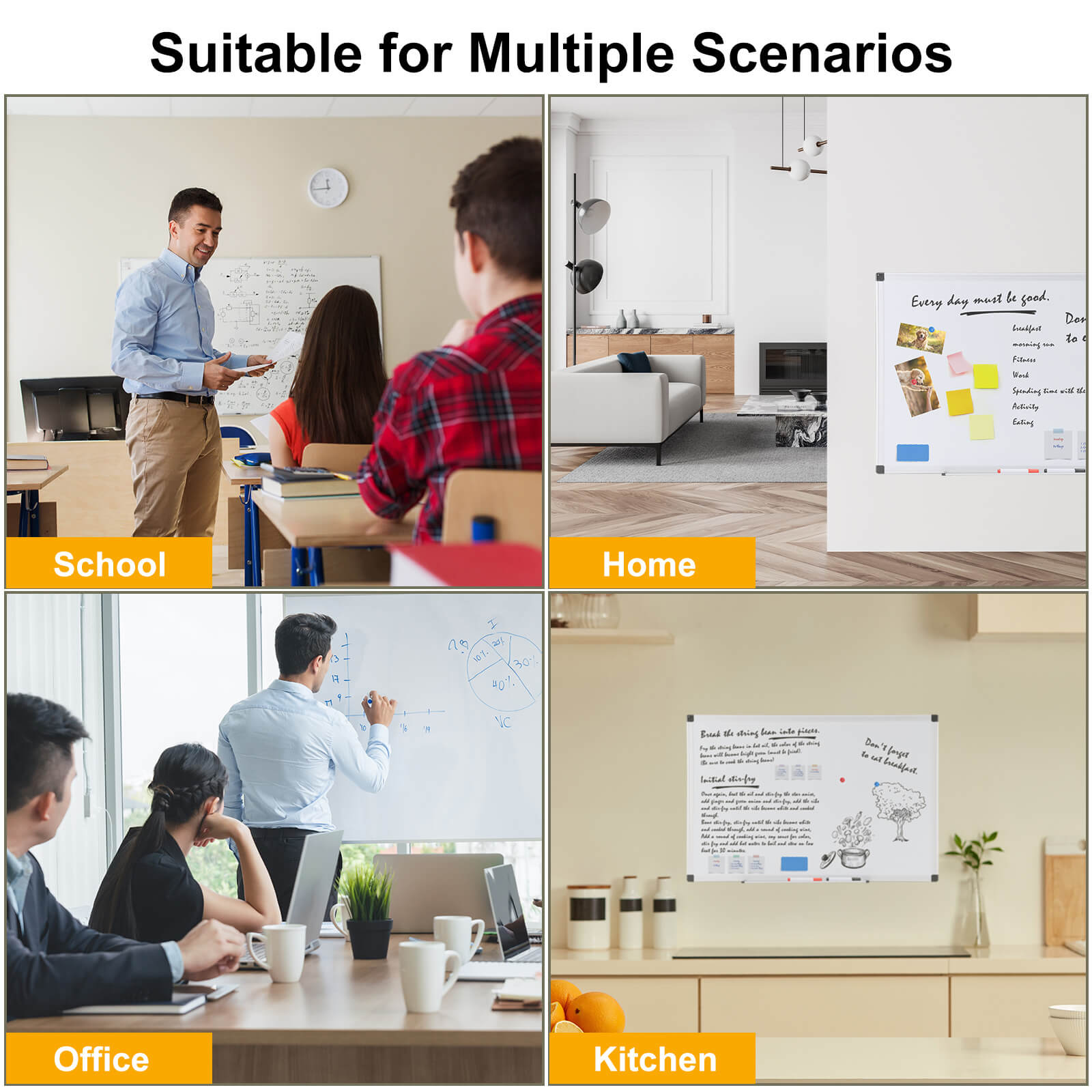 Magnetic Dry Erase Whiteboard 34x22