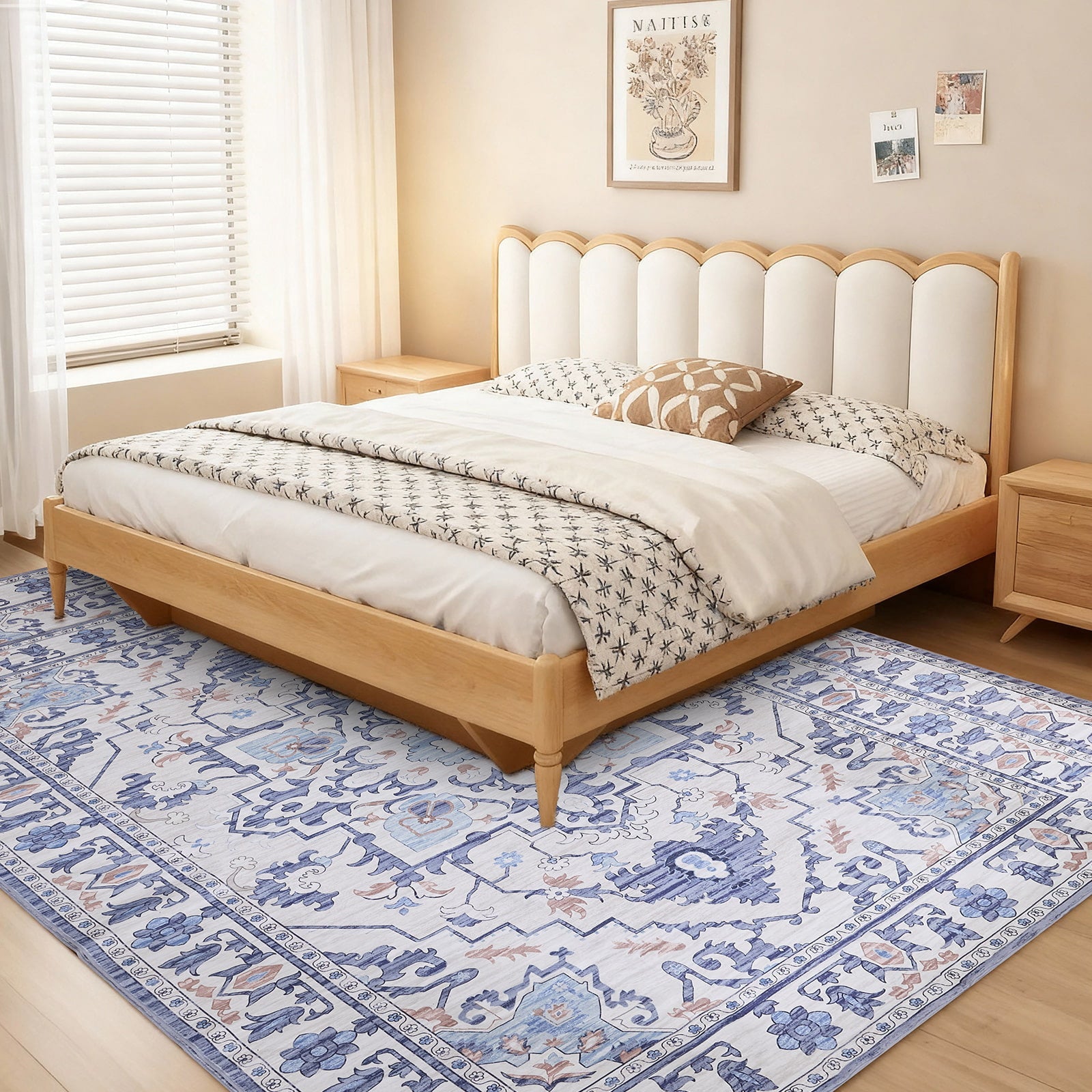 Washable Low-Pile Polyester Area Rug