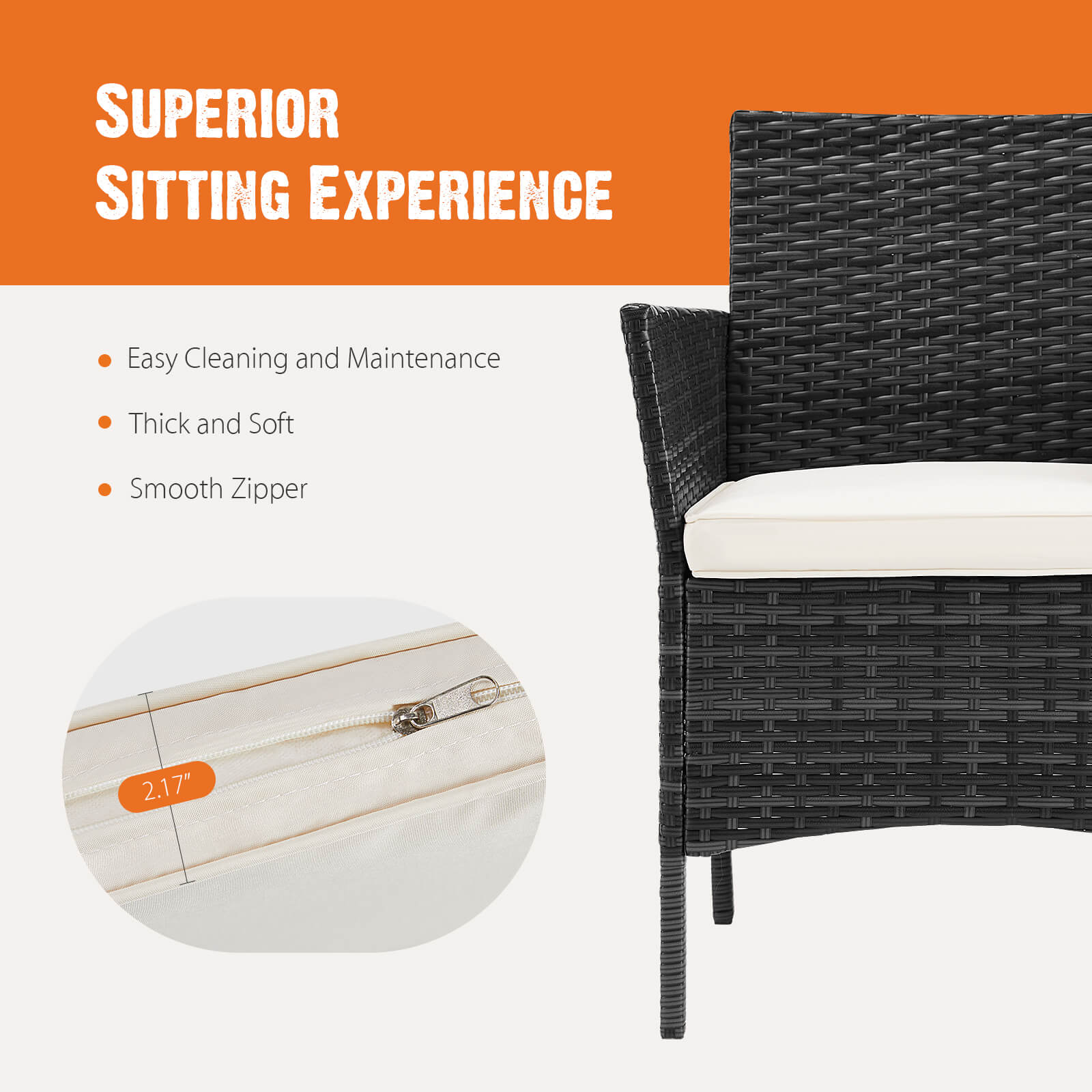 Brown Gray Resin Wicker Patio Rattan Set