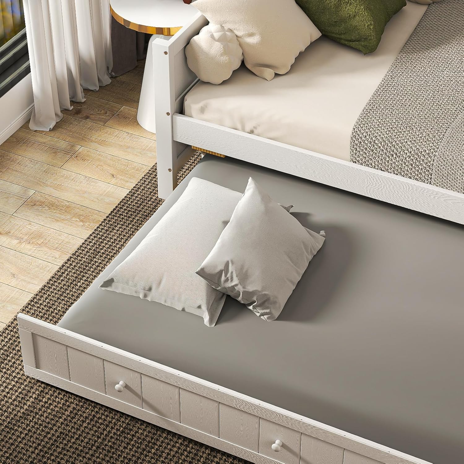 SpaceWise White Twin Daybed with Trundle