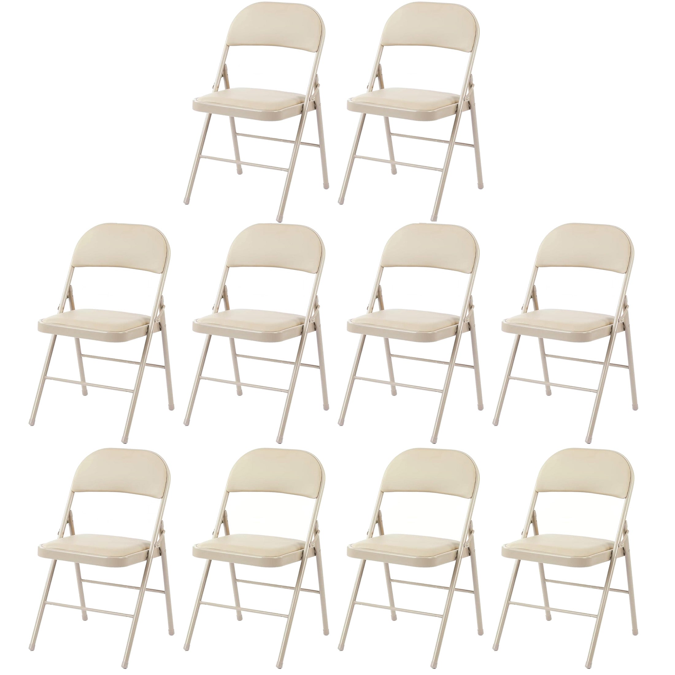 Leather Folding Chair Black