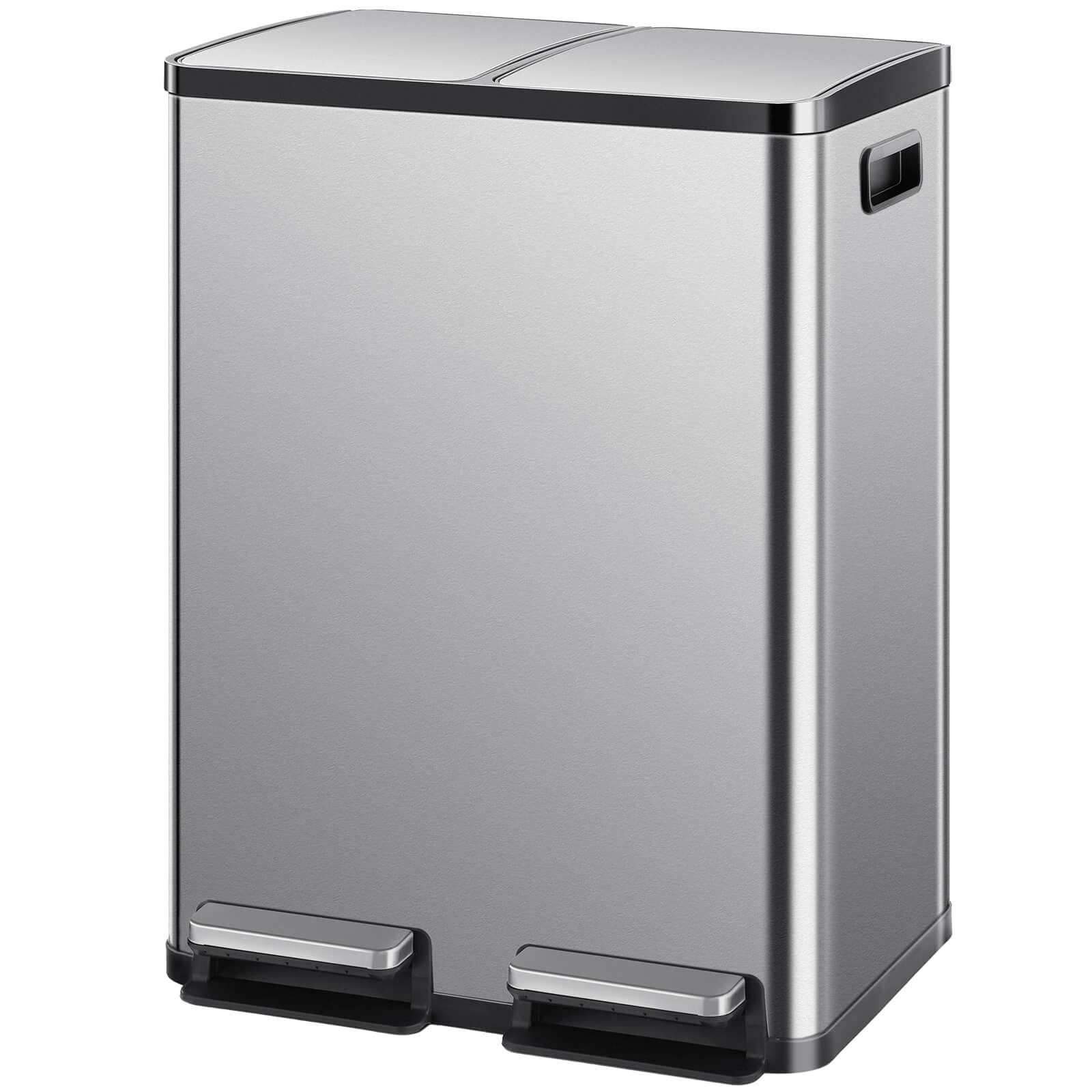 Stainless Steel 16-Gallon Pedal Trash Can