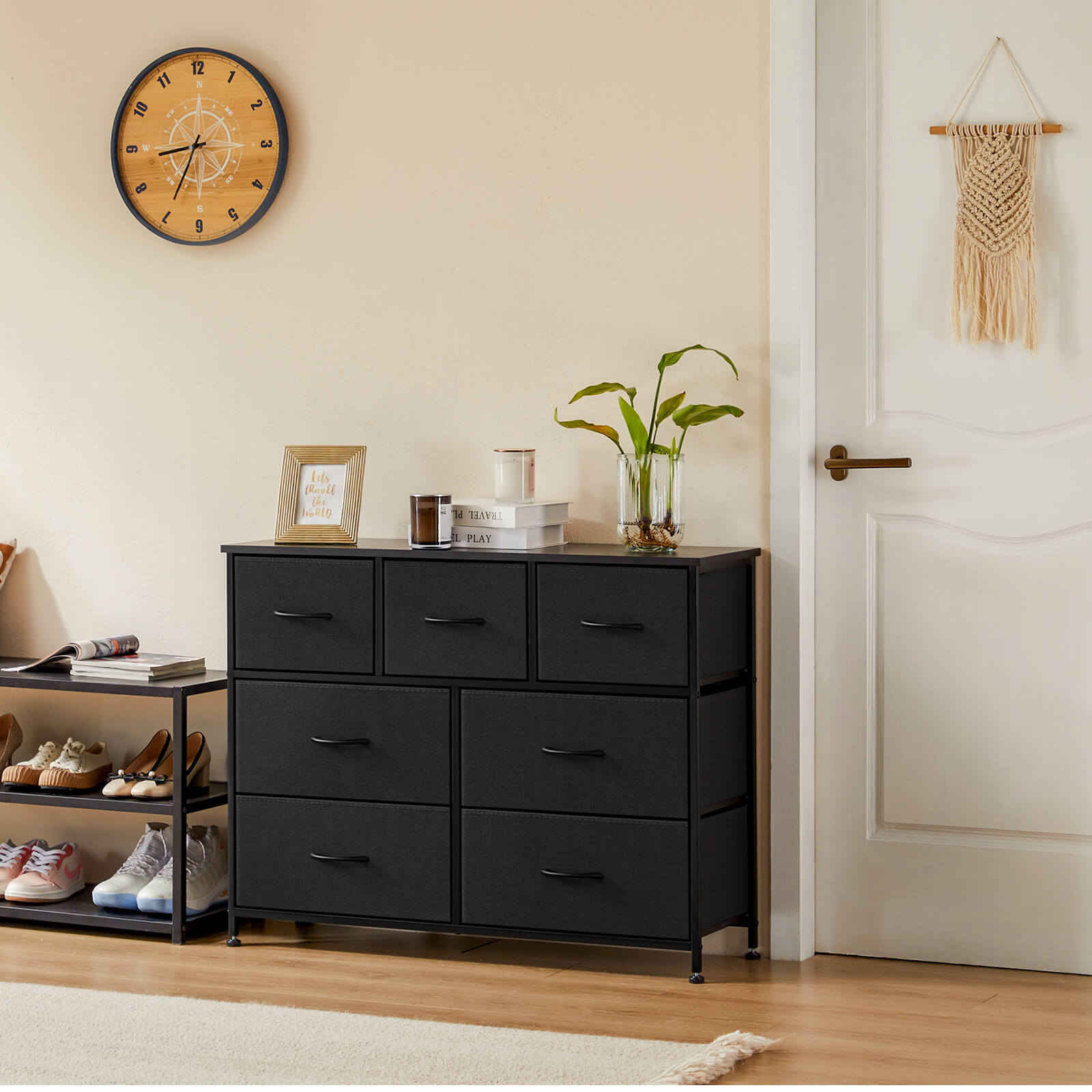 7-Drawer Wooden Top Storage Dresser