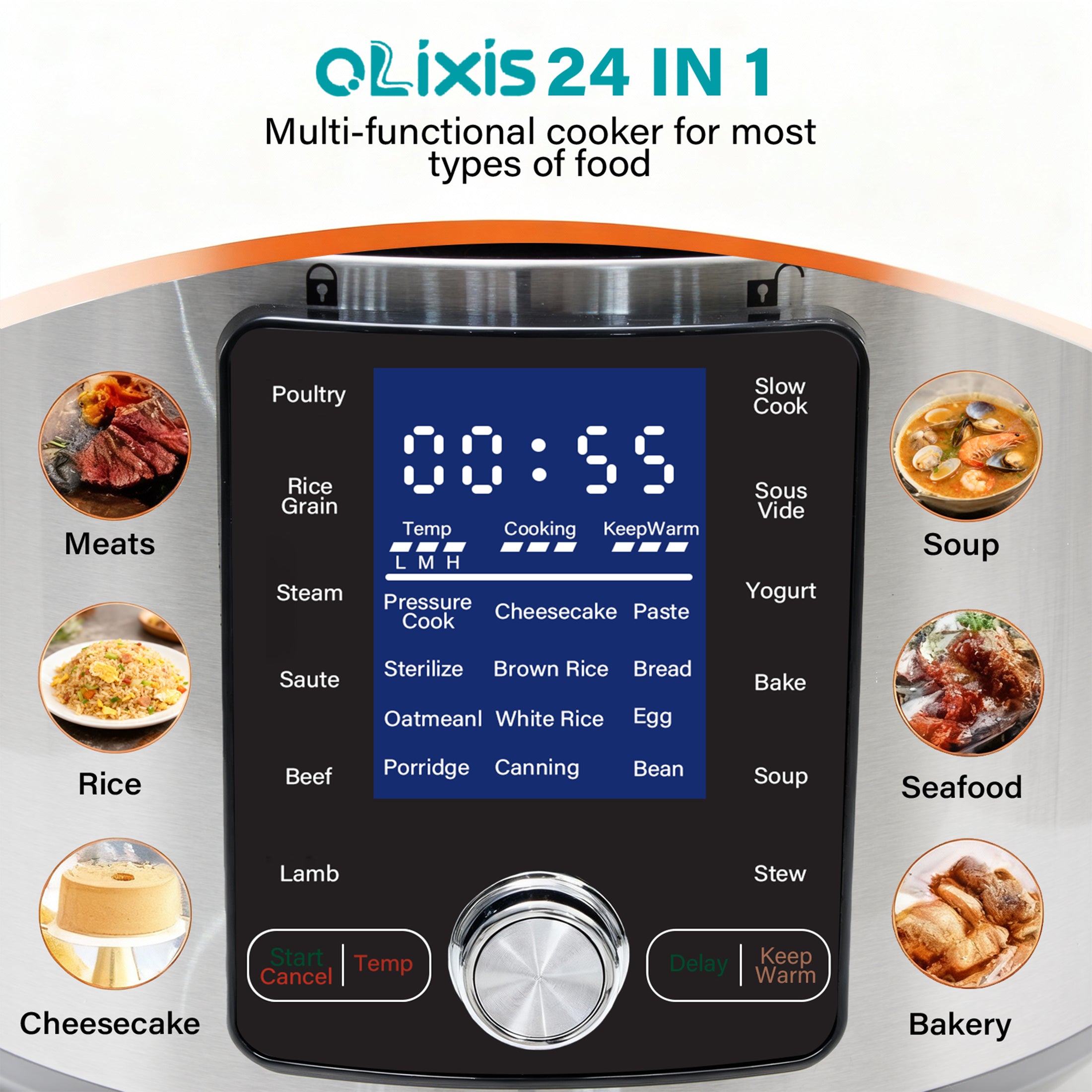 12-in-1 Stainless Steel Electric Pressure Cooker