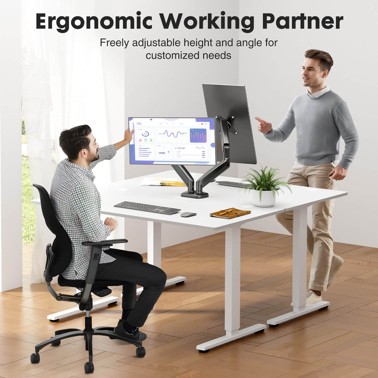 Adjustable Single Monitor Mount Arm