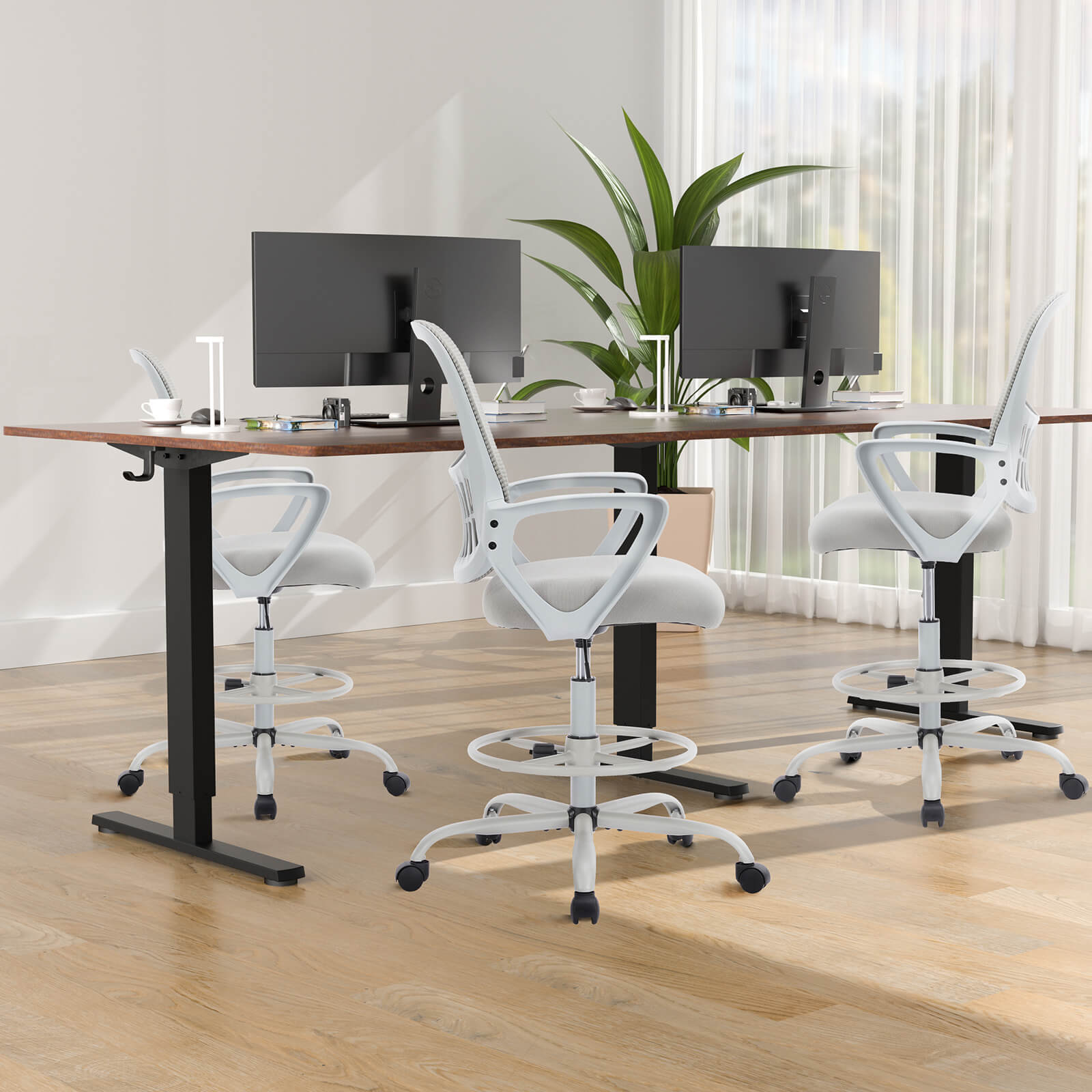 Ergonomic Tall Drafting Chair Height Adjustable