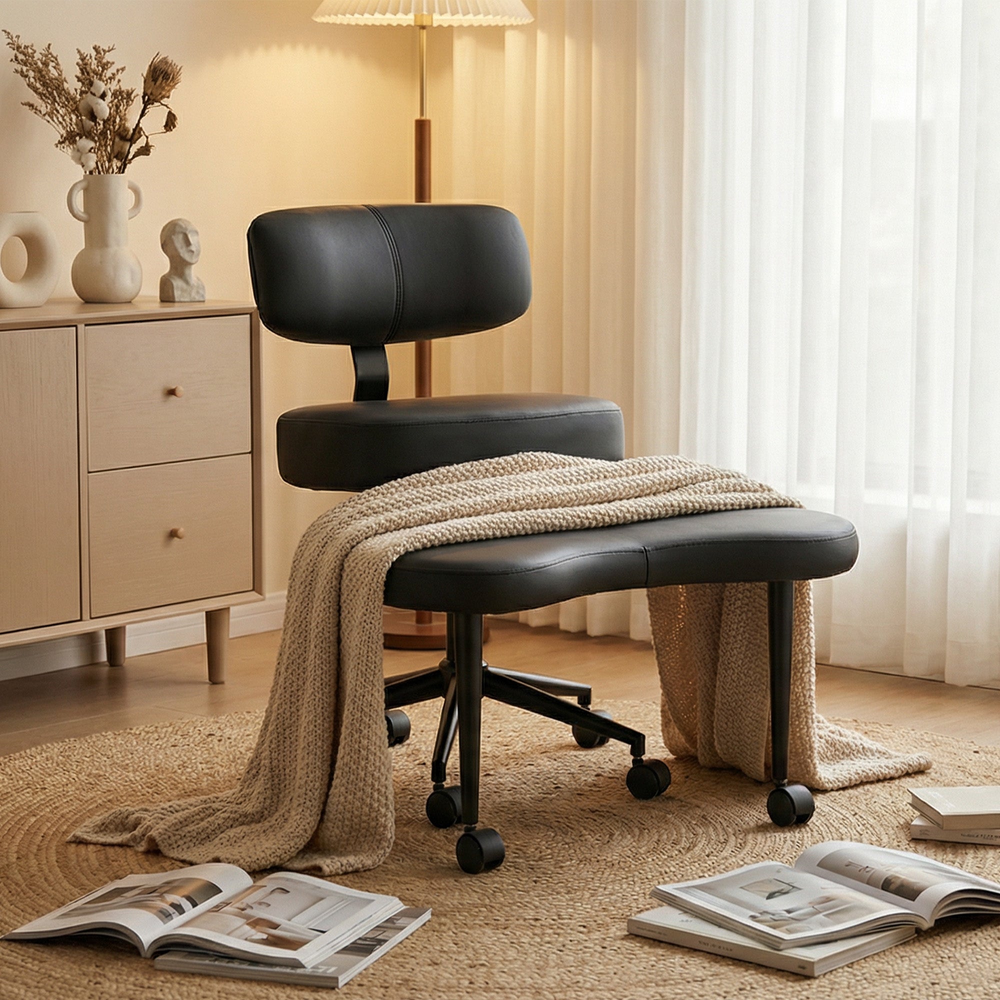 Ergonomic Cross-Legged Swivel Meditation Chair