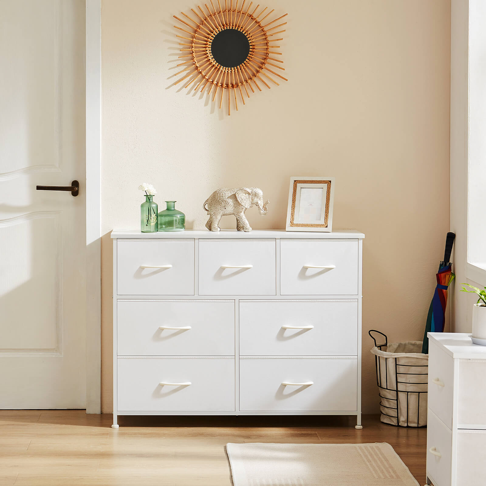 7-Drawer Wooden Top Storage Dresser