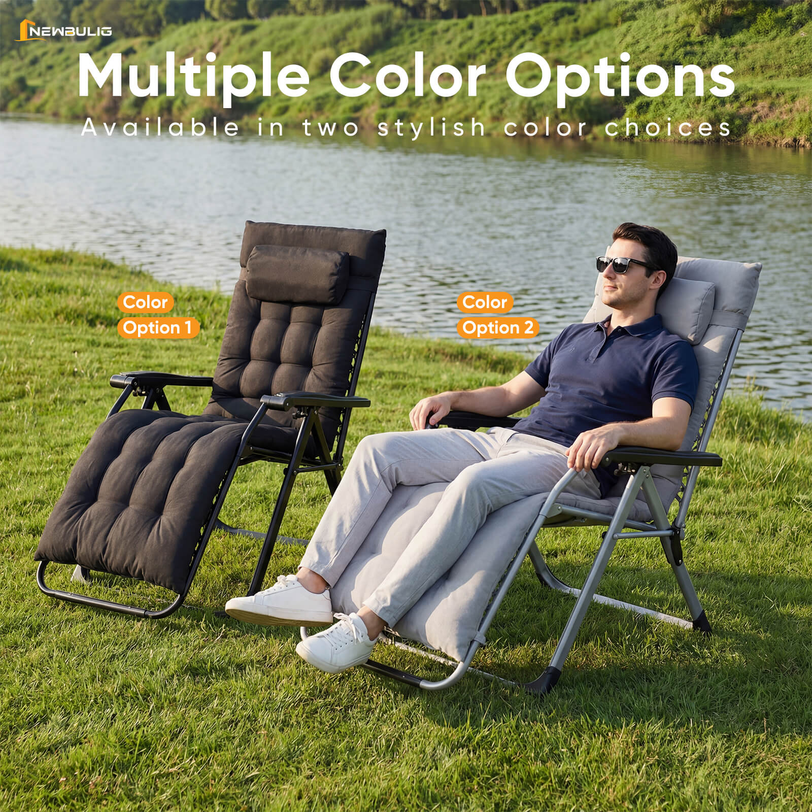 WareBay Zero Gravity Chair Set of 2 – Folding Recliner for Outdoor & Indoor Use