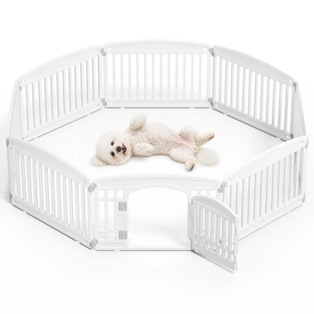 Dog Playpen for Small to Medium Dogs – Foldable Indoor & Outdoor Pet Fence, Portable & Easy to Clean