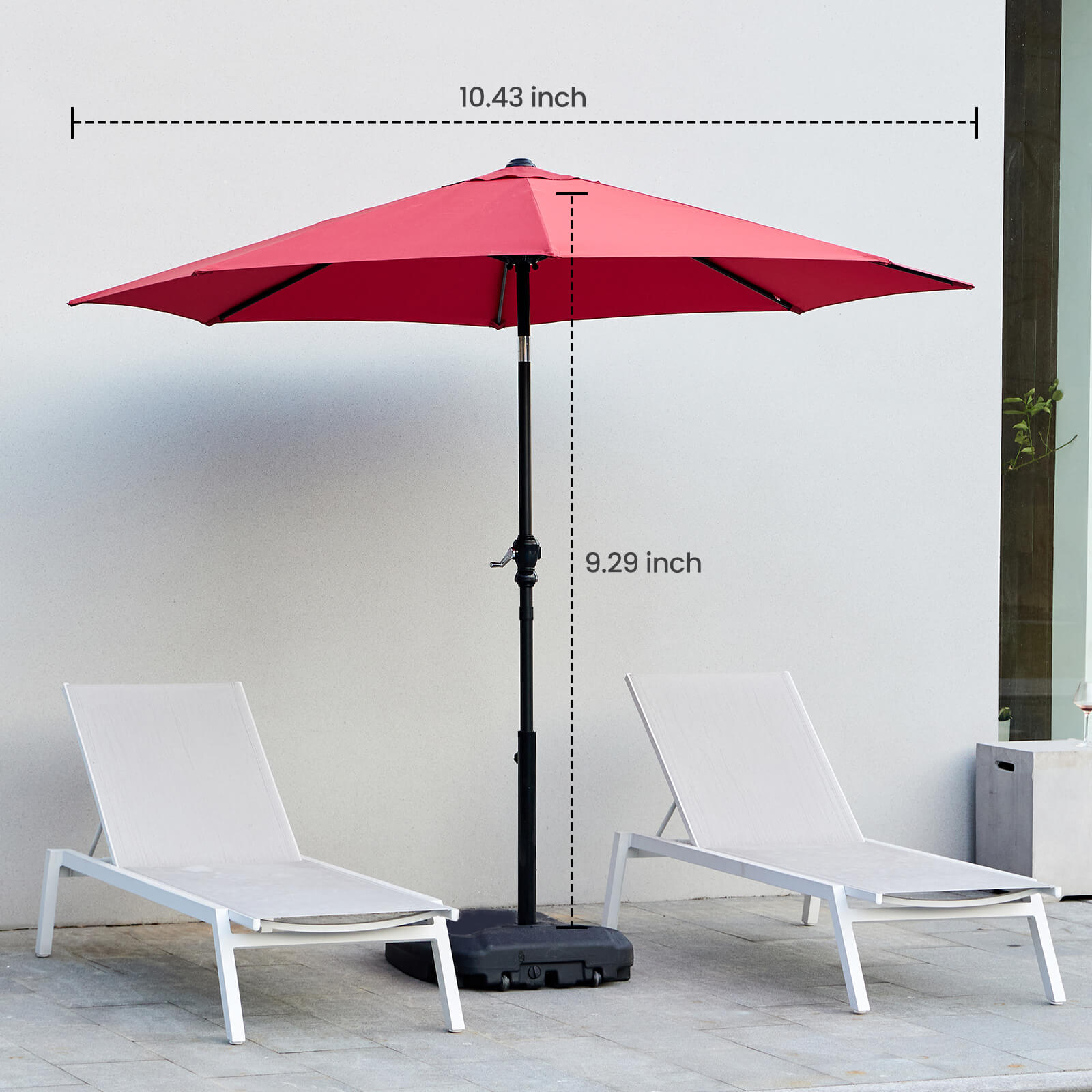 9ft 8-Rib Steel Patio Umbrella